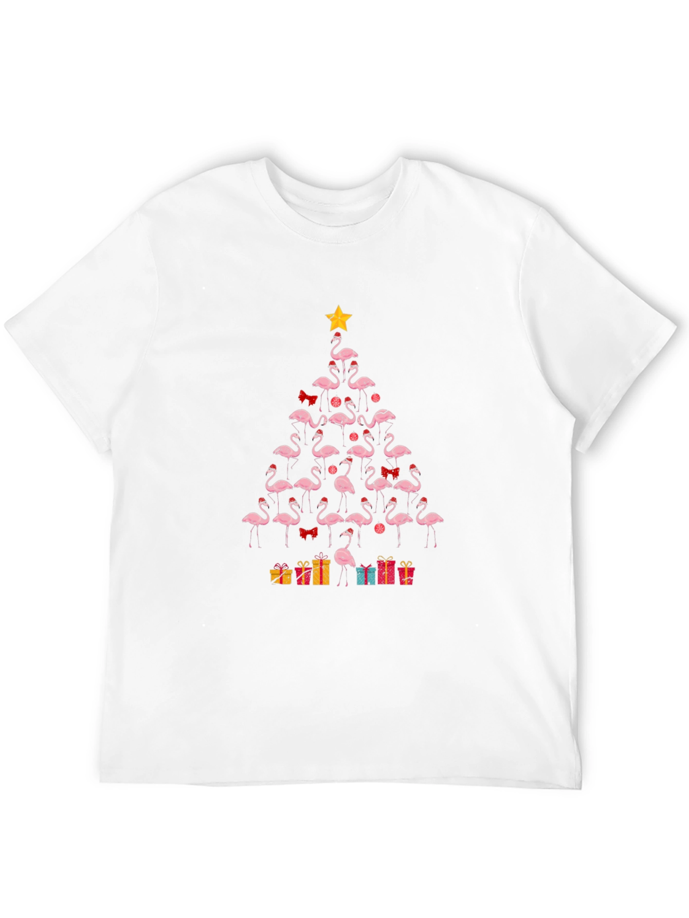 Flamingo Christmas Tree T-Shirt