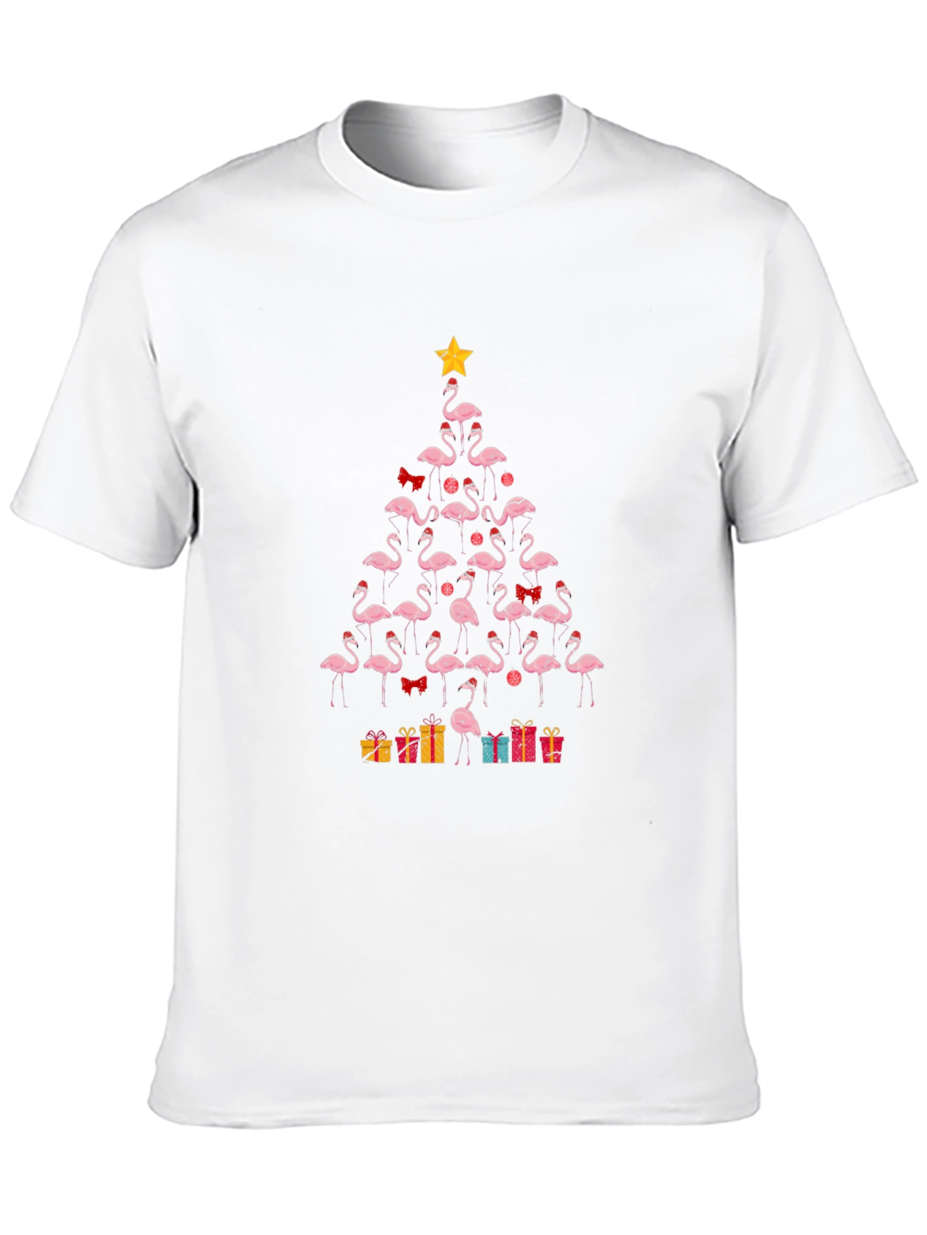 Flamingo Christmas Tree T-Shirt