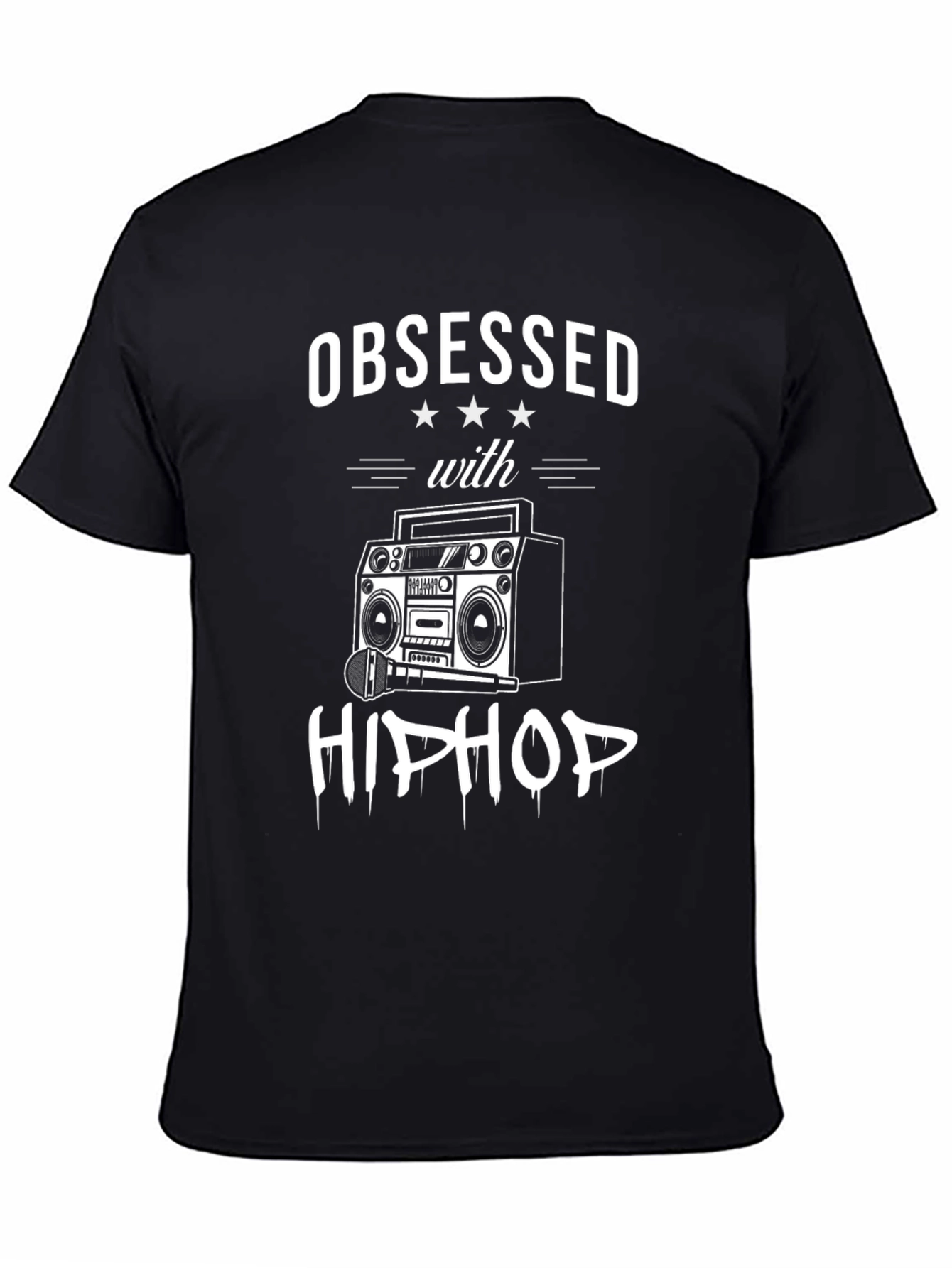 Obsessed with Hip Hop Graphic Tee - Black