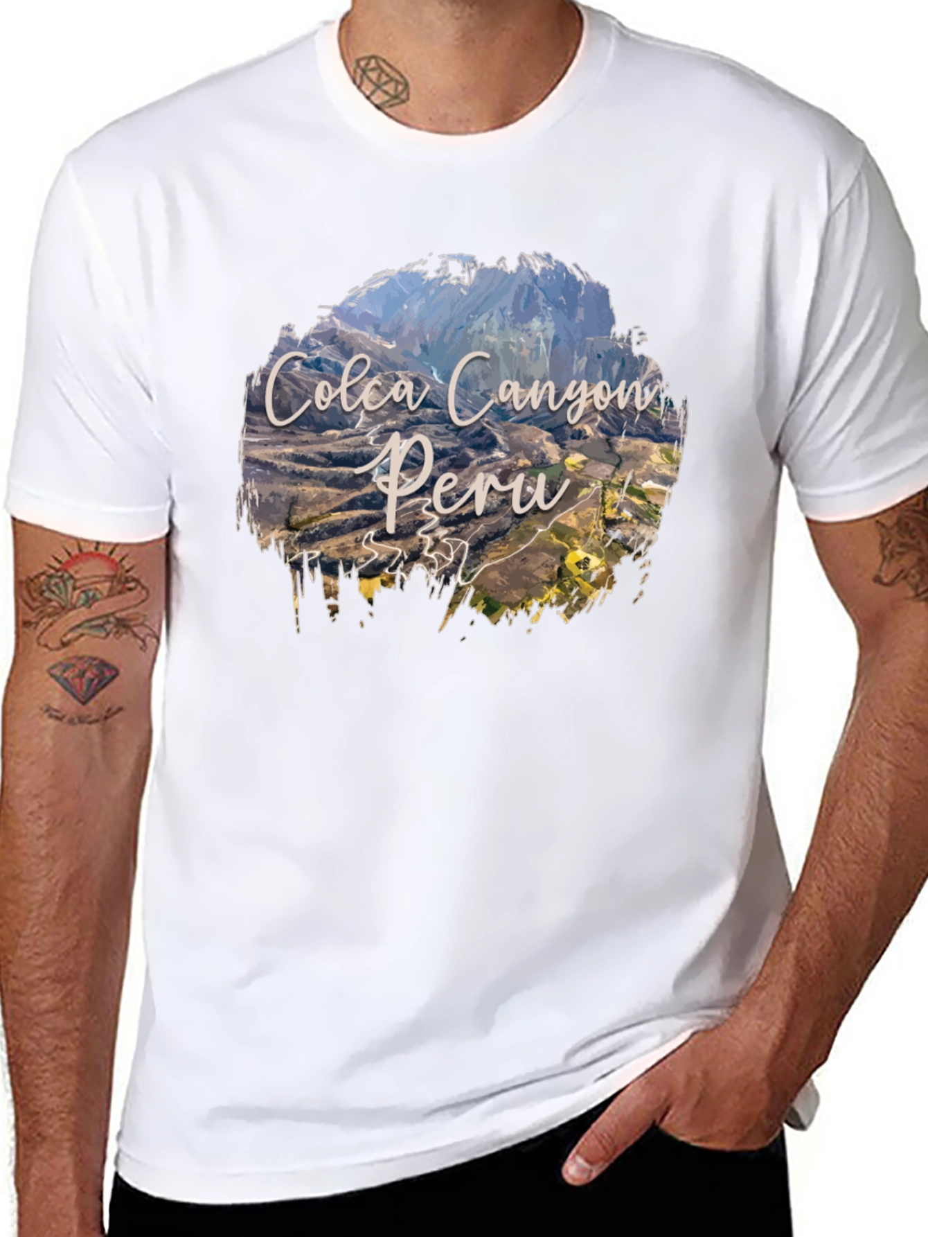 Colca Canyon Peru T-Shirt - Black Graphic Tee