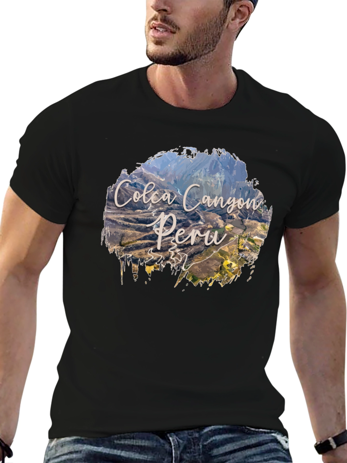 Colca Canyon Peru T-Shirt - Black Graphic Tee