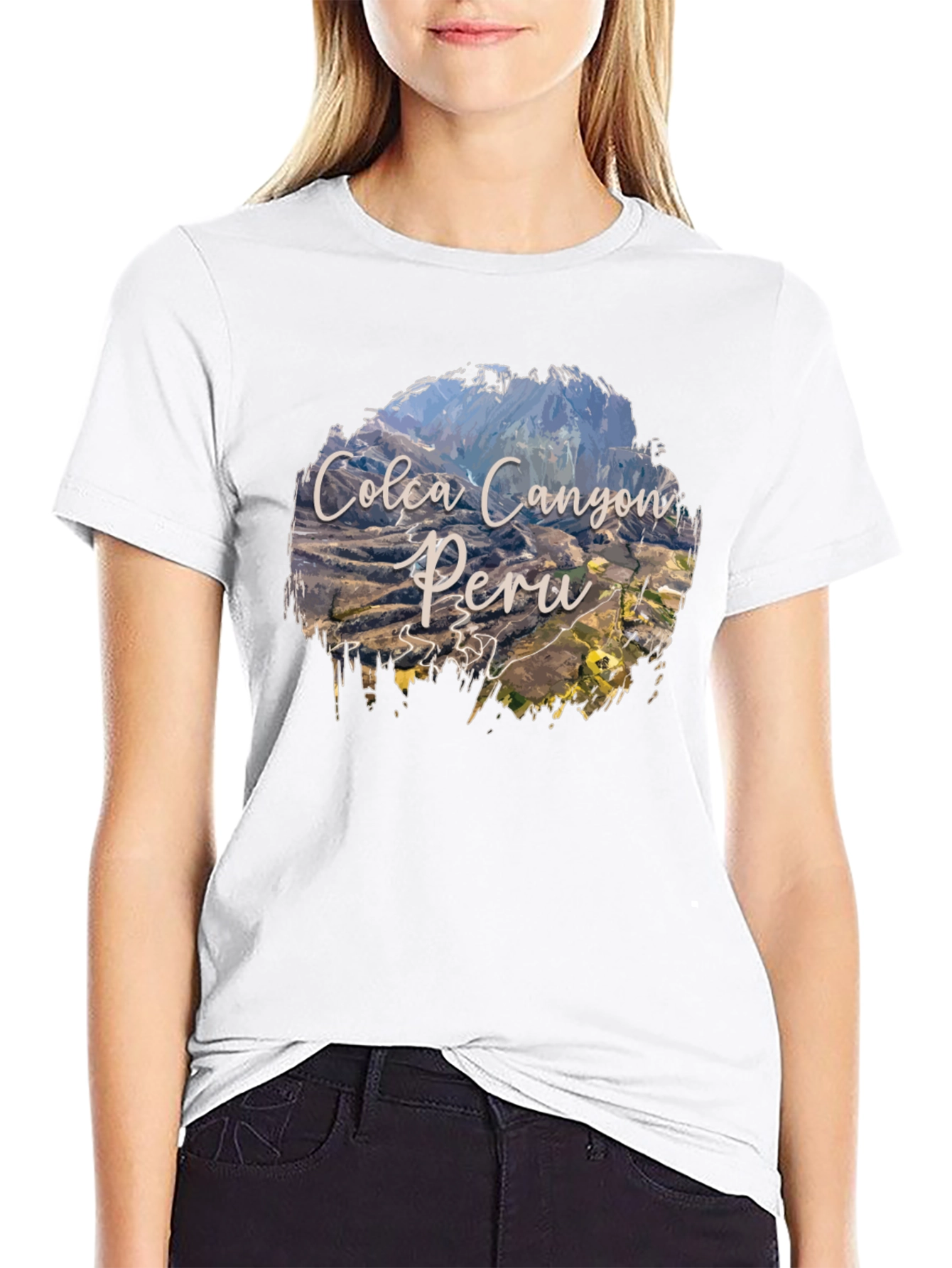 Colca Canyon Peru T-Shirt - Black Graphic Tee