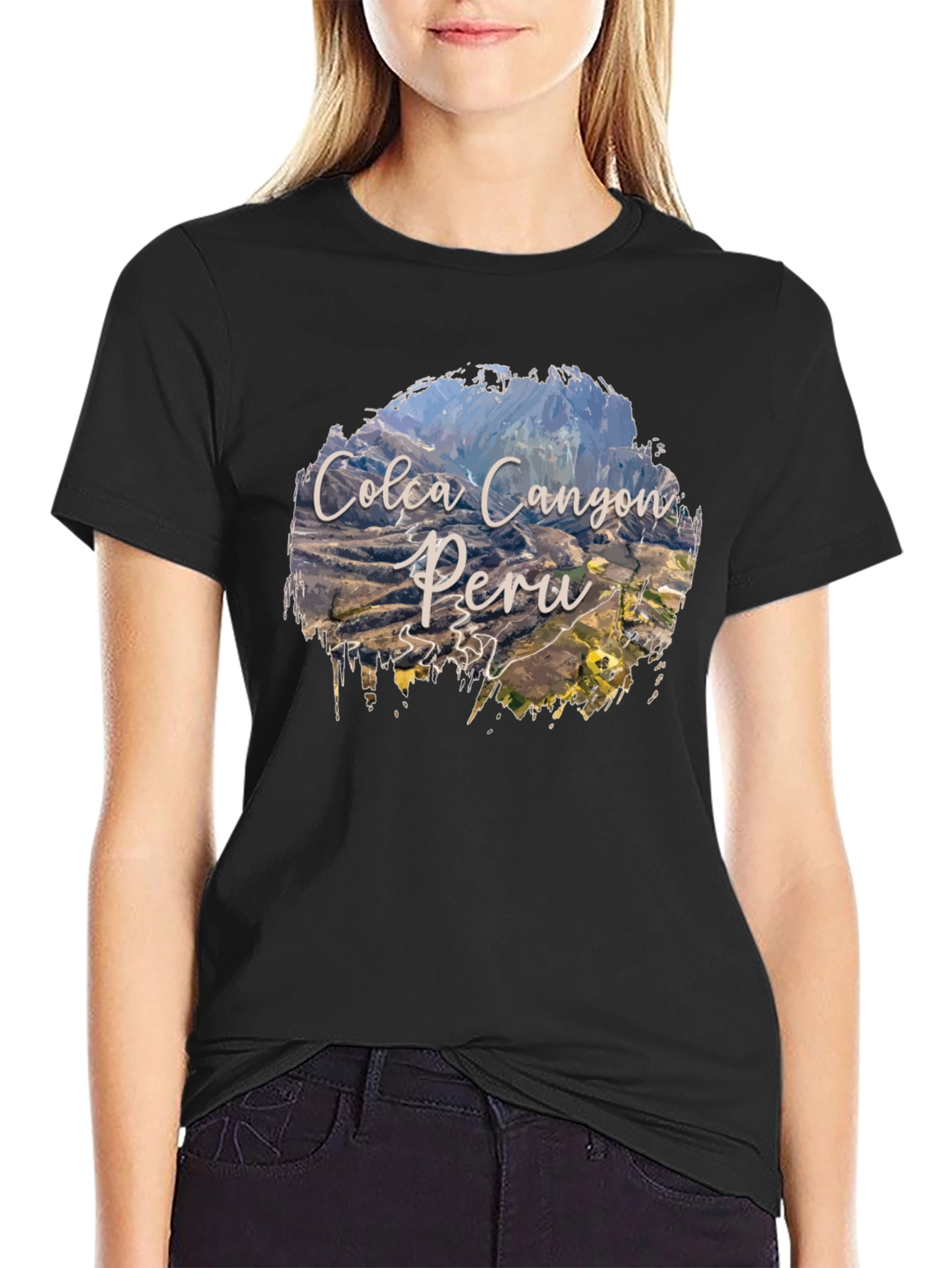 Colca Canyon Peru T-Shirt - Black Graphic Tee