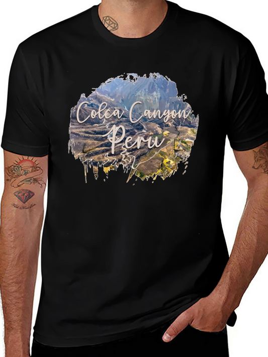 Colca Canyon Peru T-Shirt - Black Graphic Tee