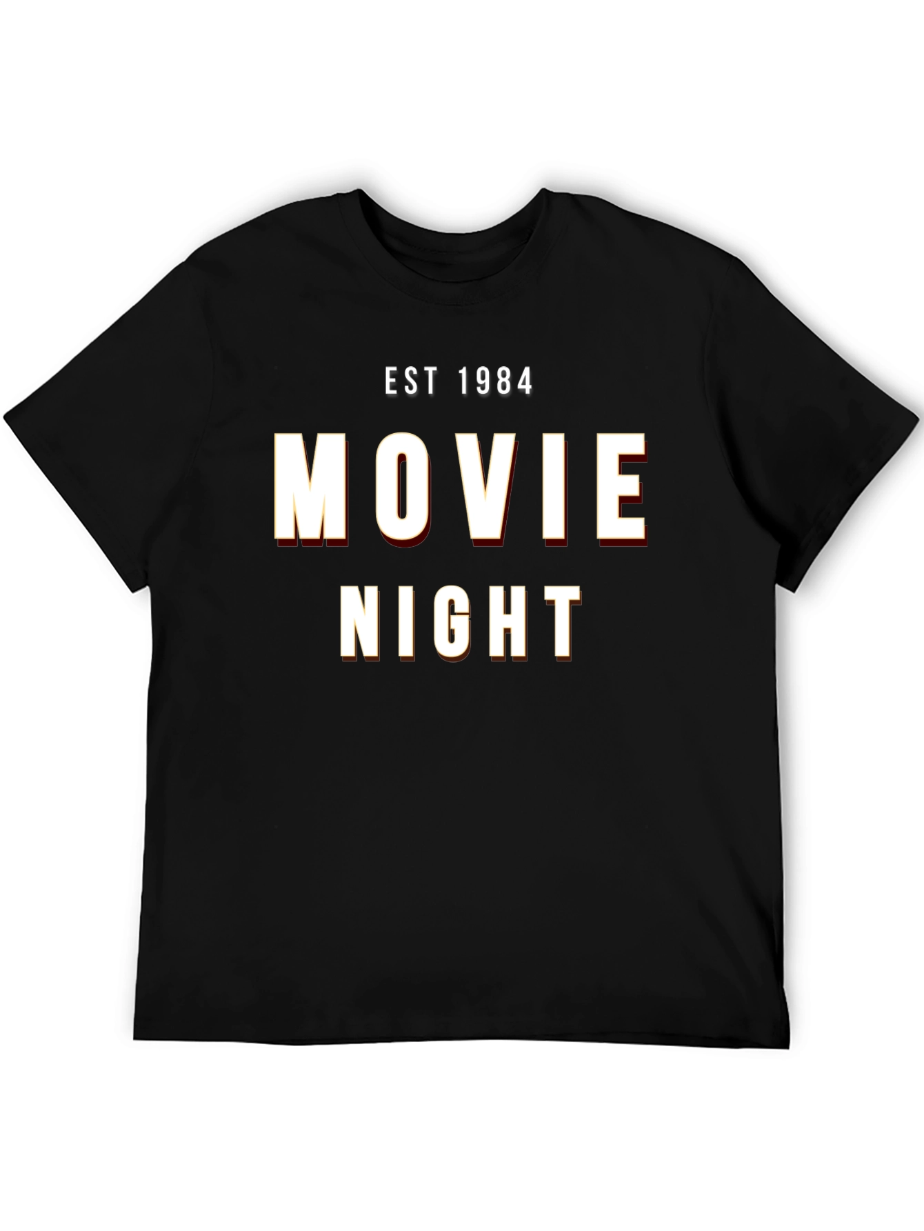 Movie Night EST 1984 Black Graphic Tee