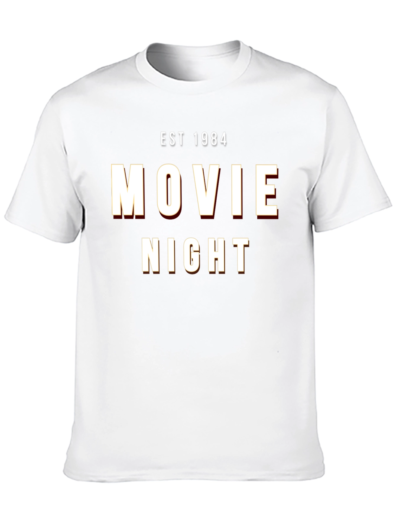 Movie Night EST 1984 Black Graphic Tee