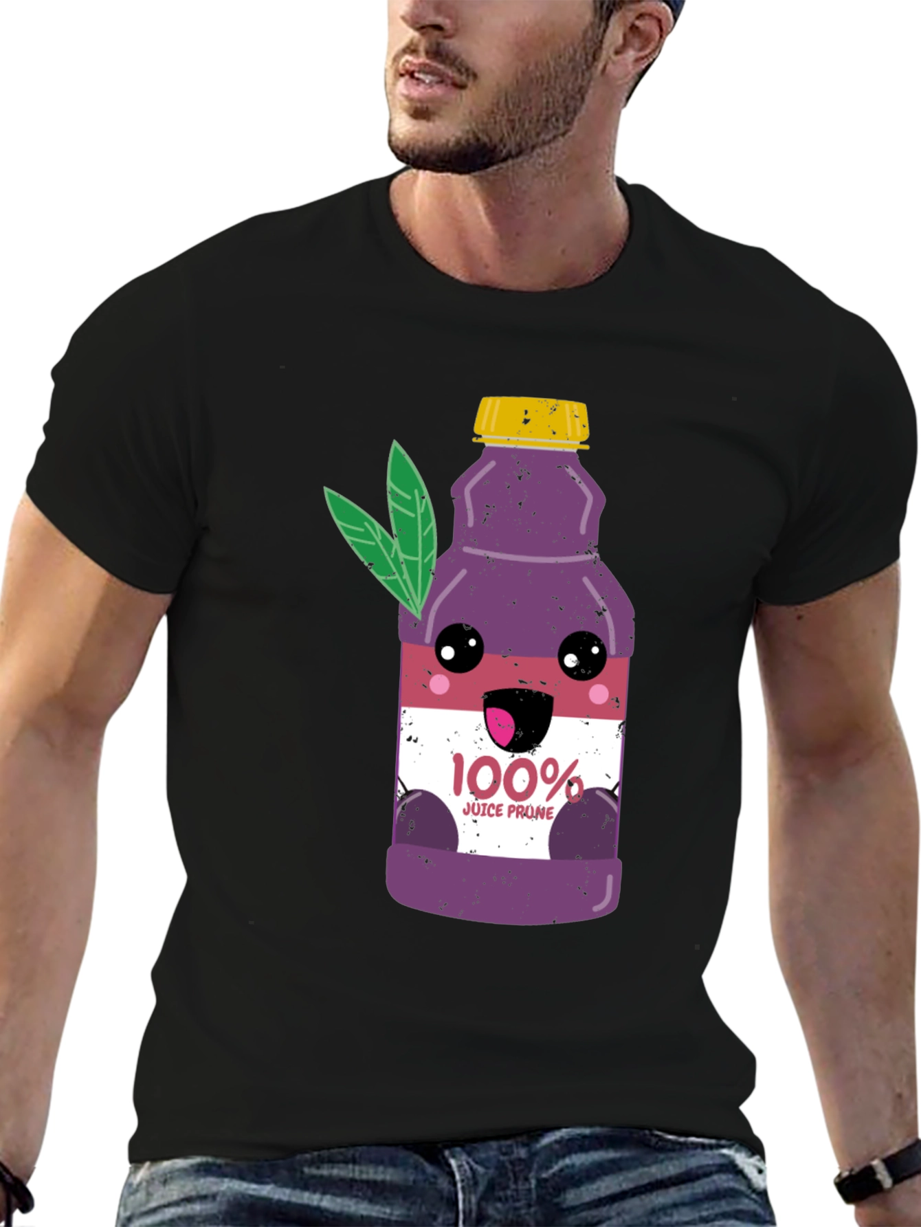 Prune Juice Graphic Tee - Funny Cartoon Shirt