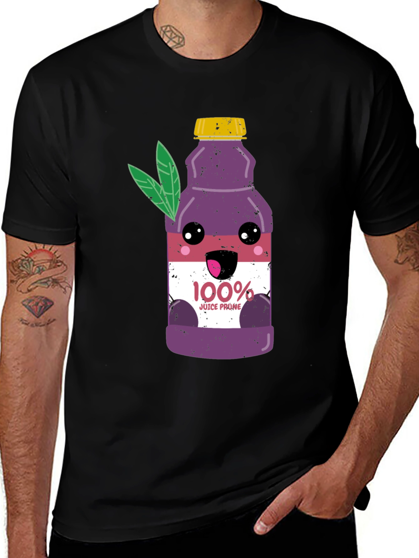 Prune Juice Graphic Tee - Funny Cartoon Shirt