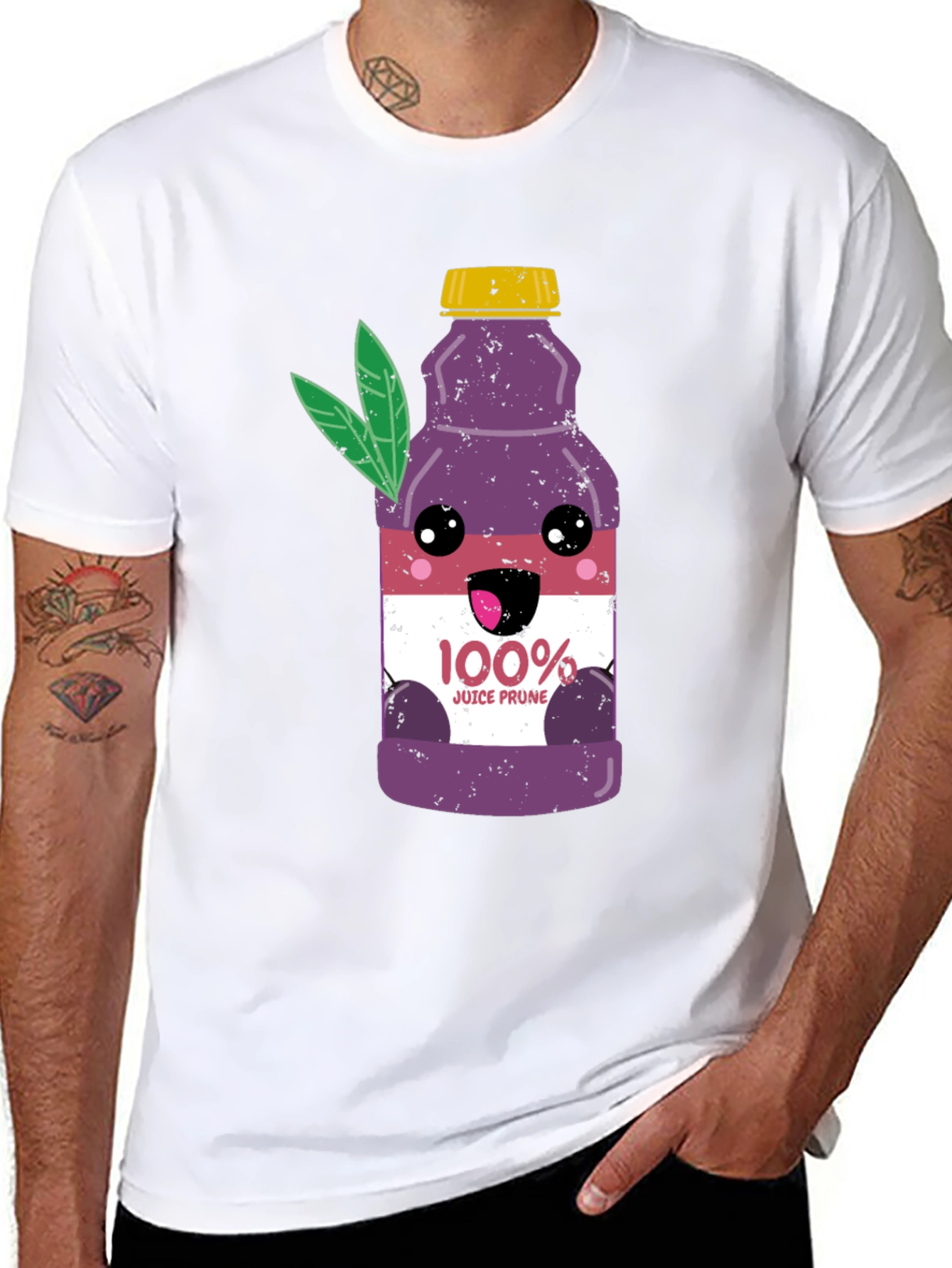 Prune Juice Graphic Tee - Funny Cartoon Shirt