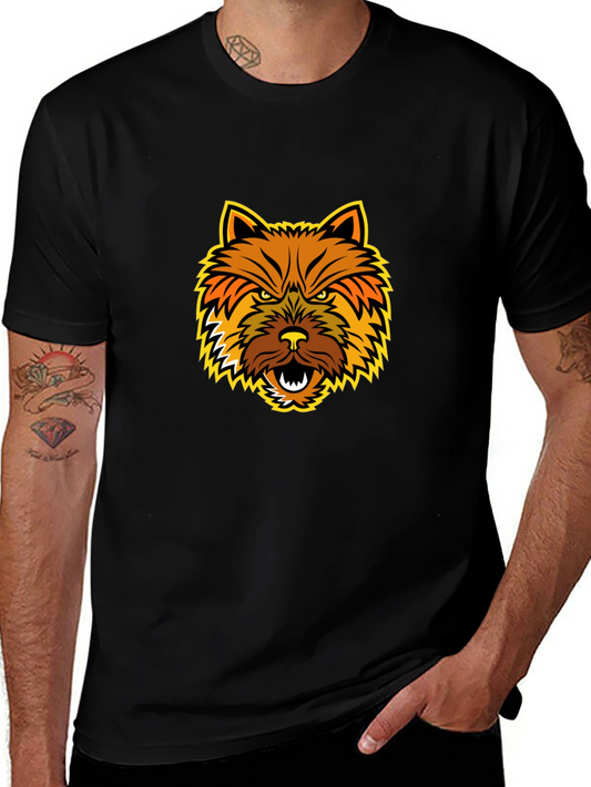Angry Dog Graphic Tee - Bold Black T-Shirt