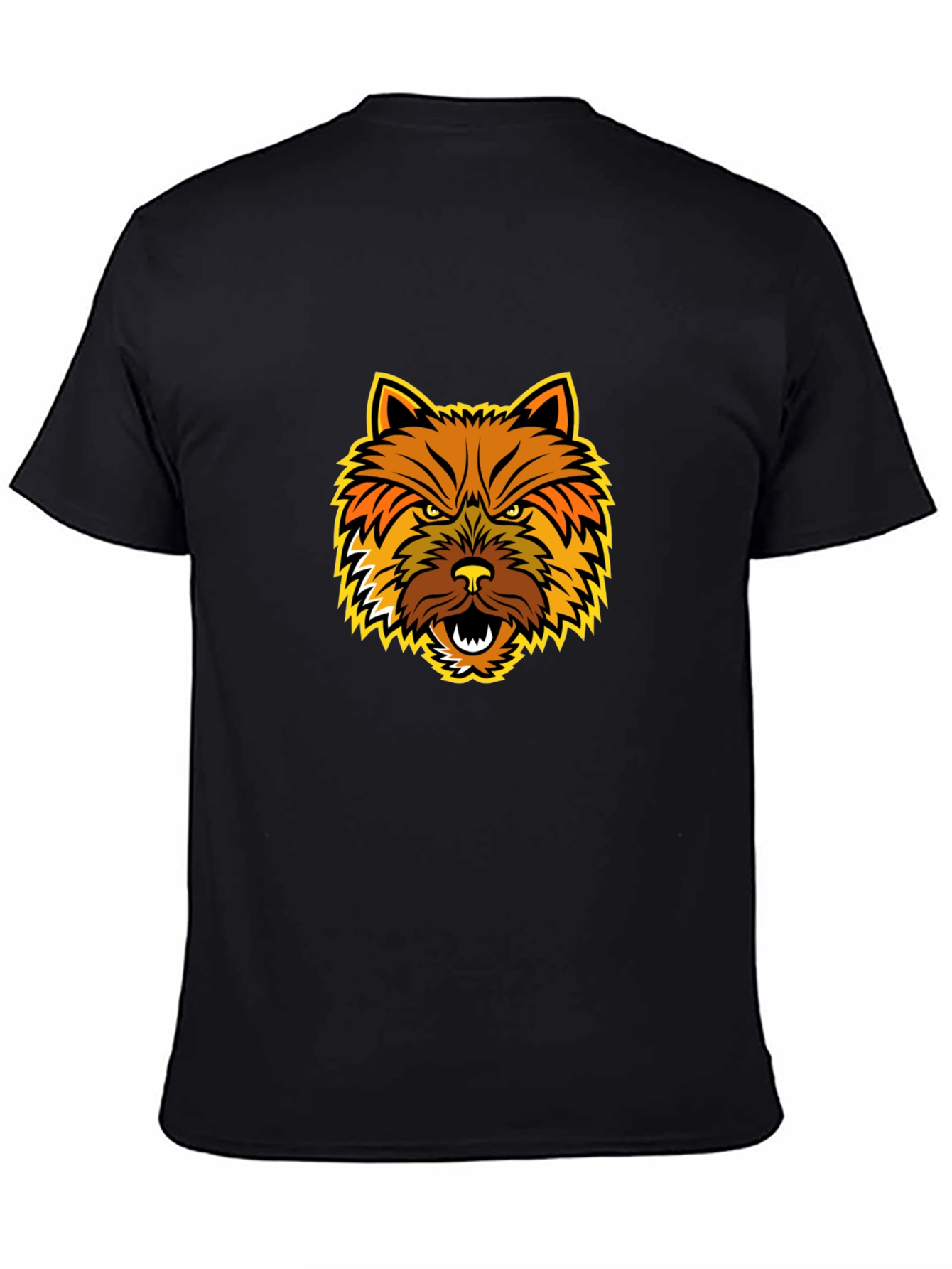 Angry Dog Graphic Tee - Bold Black T-Shirt