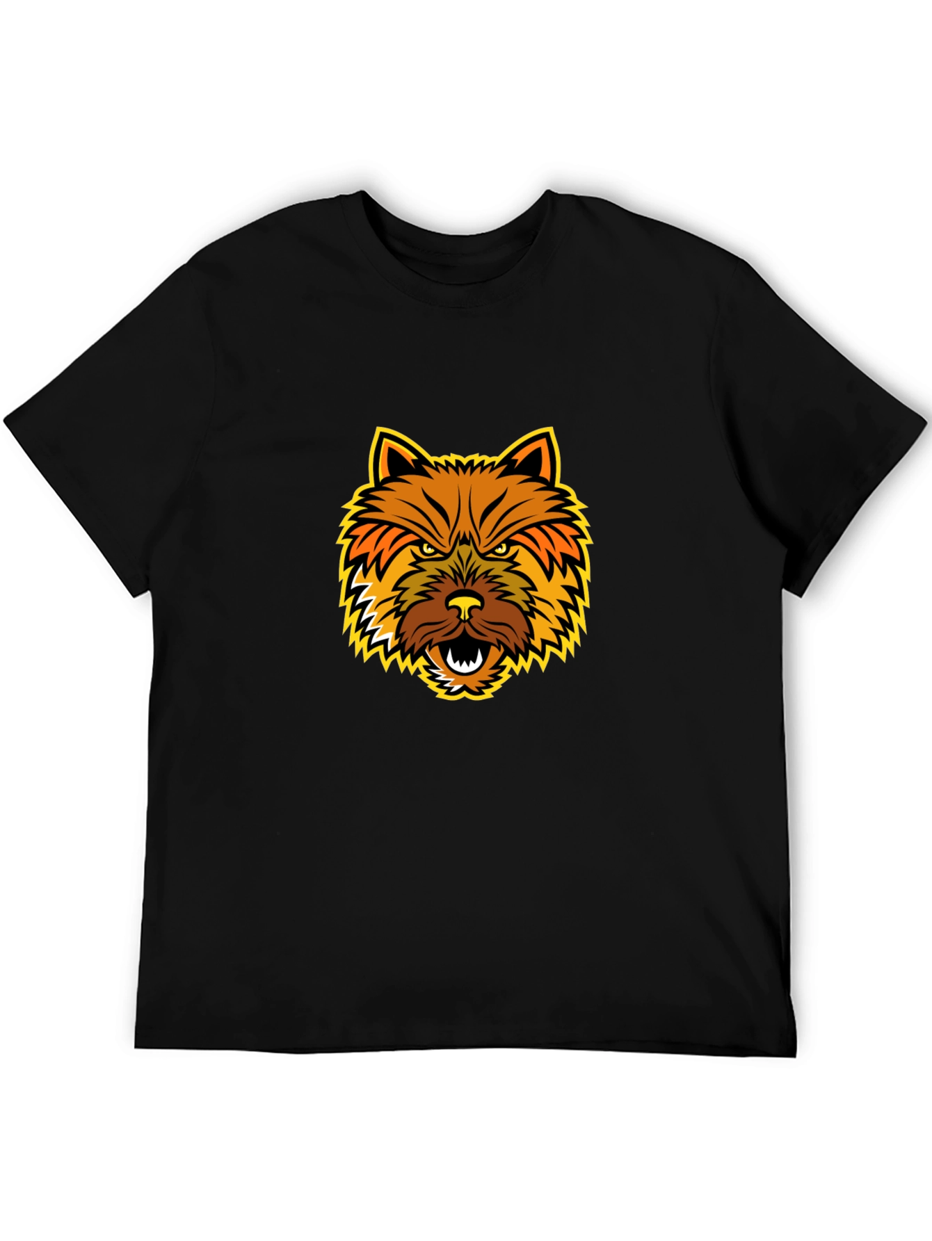Angry Dog Graphic Tee - Bold Black T-Shirt