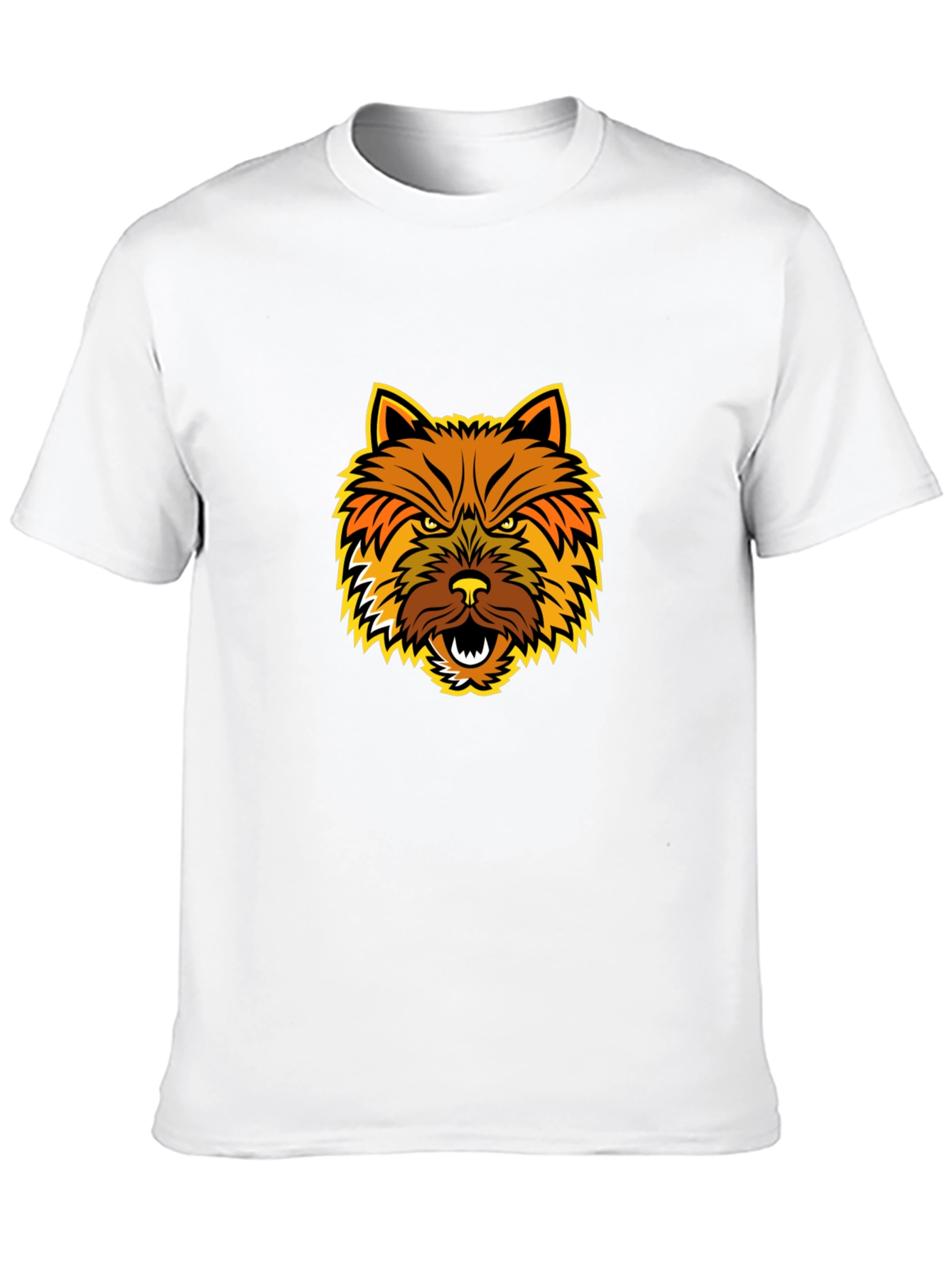 Angry Dog Graphic Tee - Bold Black T-Shirt