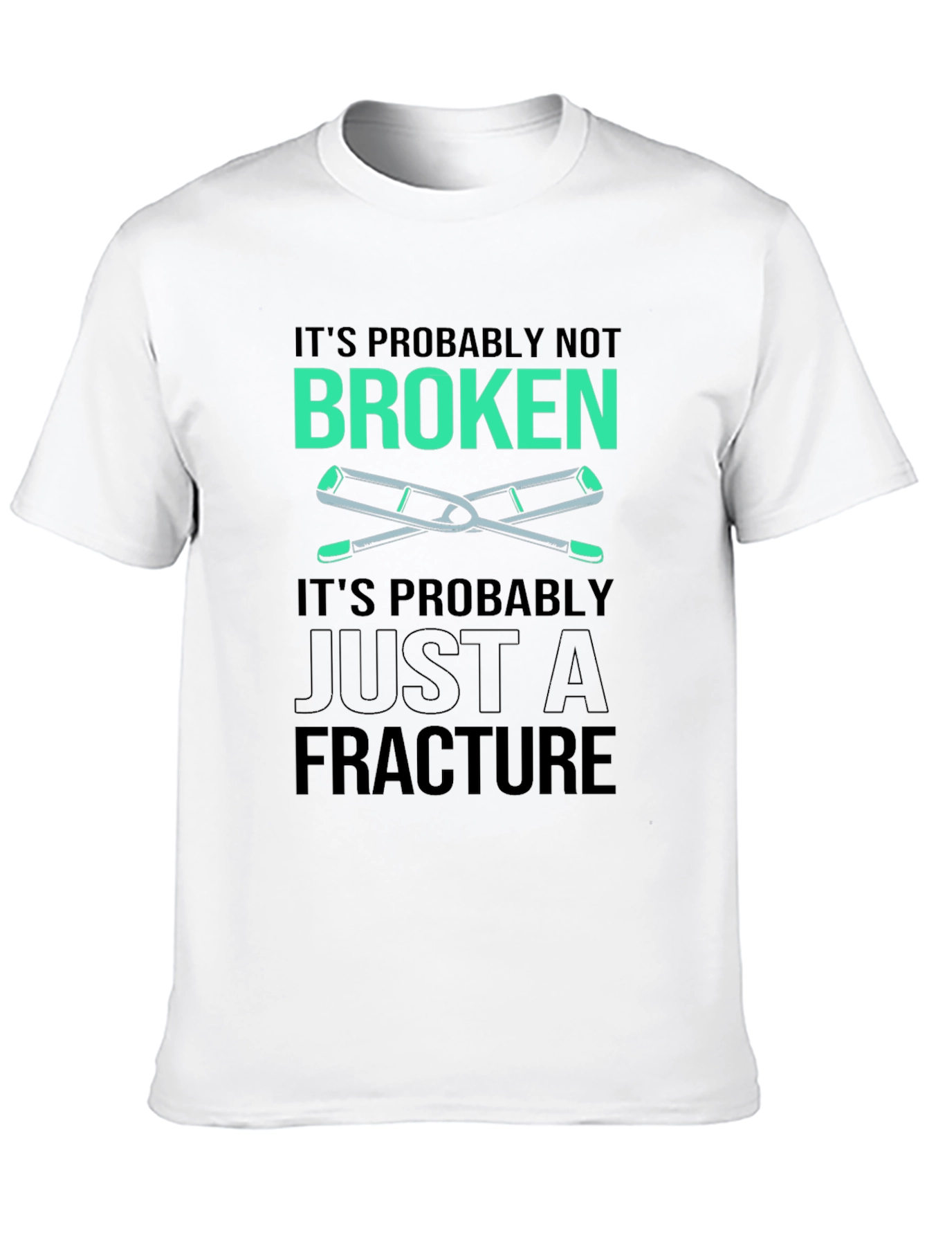 Funny Broken Fracture Crutches Humor T-Shirt