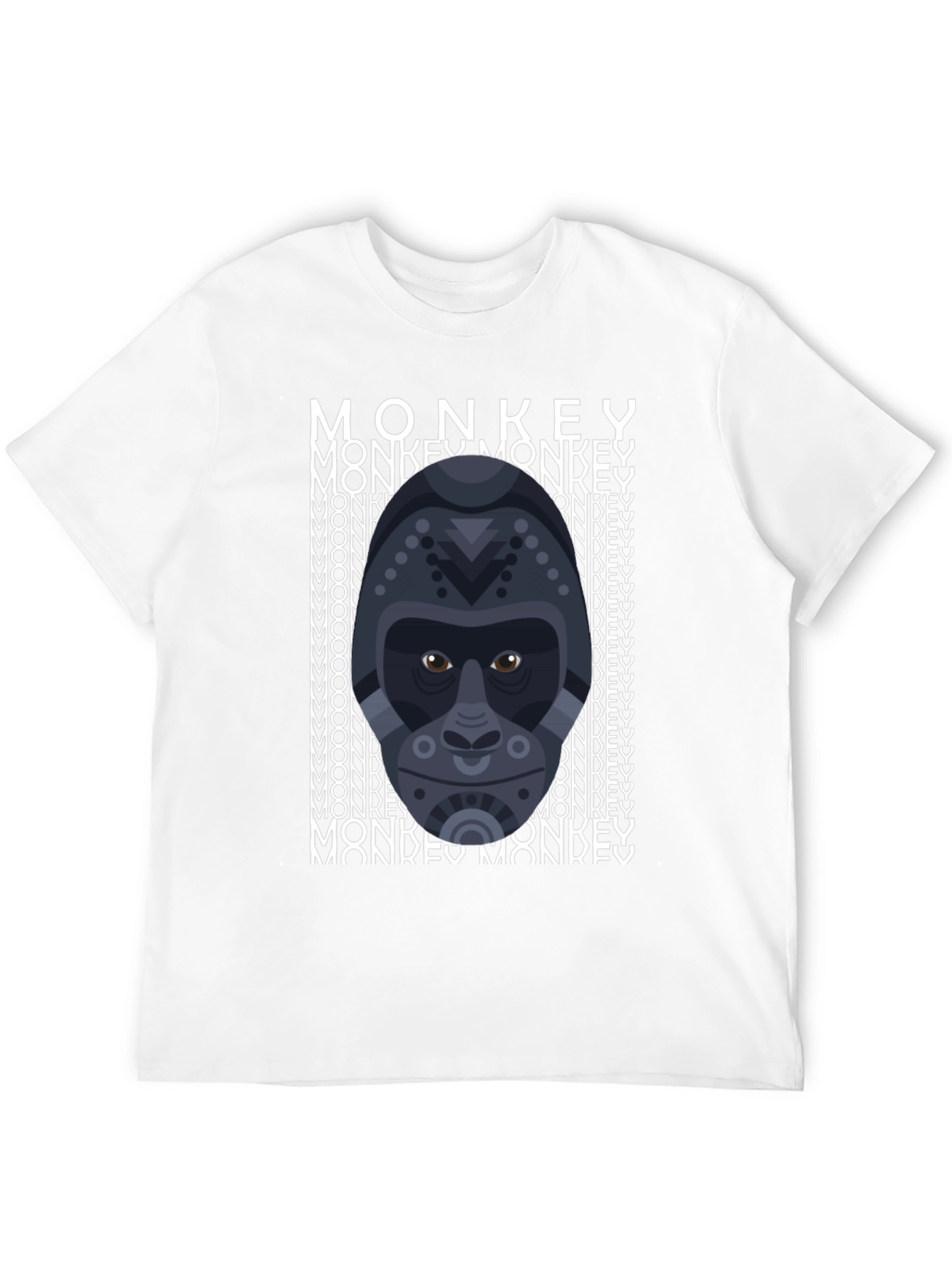 Geometric Gorilla Graphic Tee - Mens Black T-Shirt