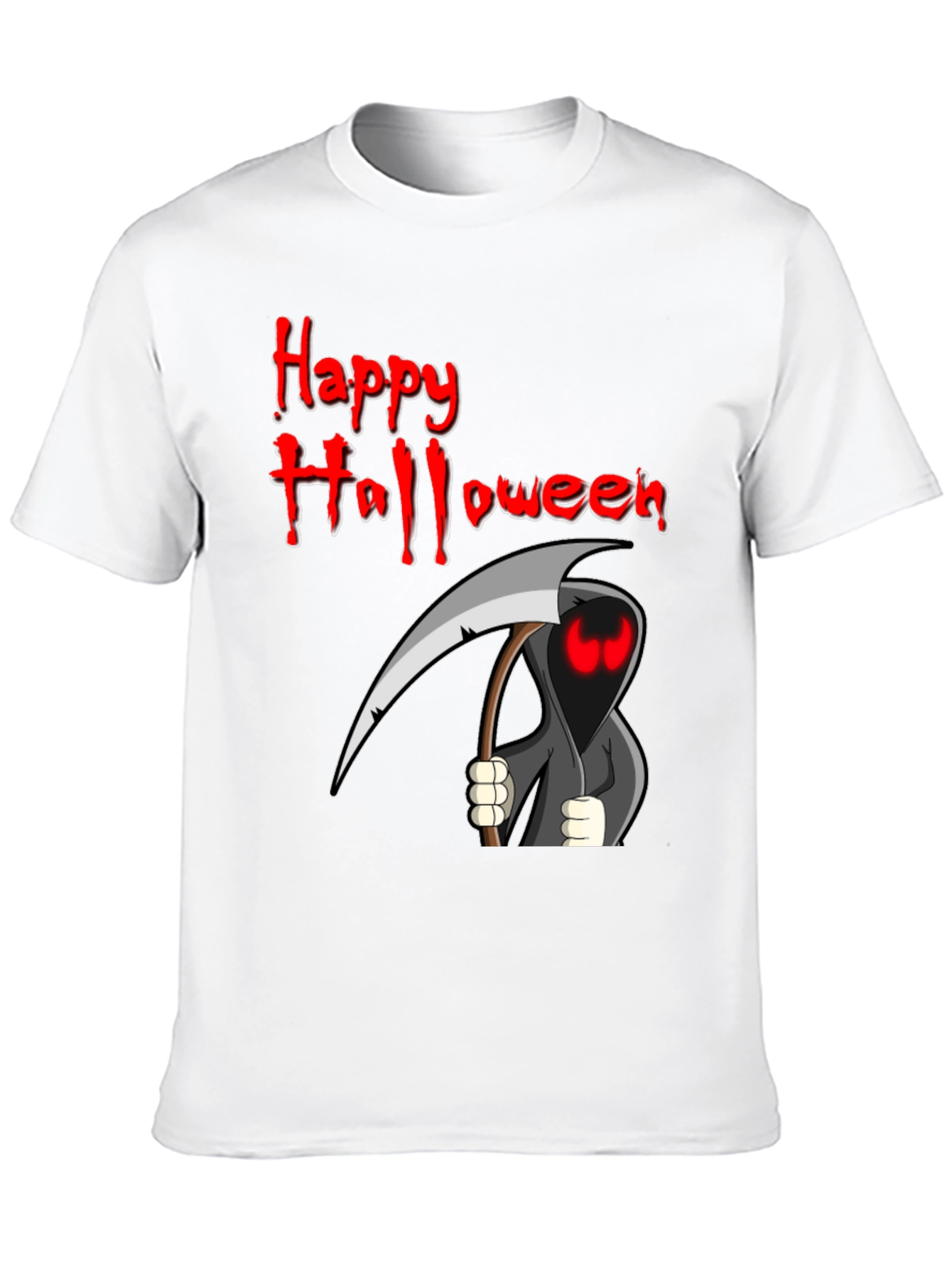 Happy Halloween Grim Reaper Graphic T-Shirt