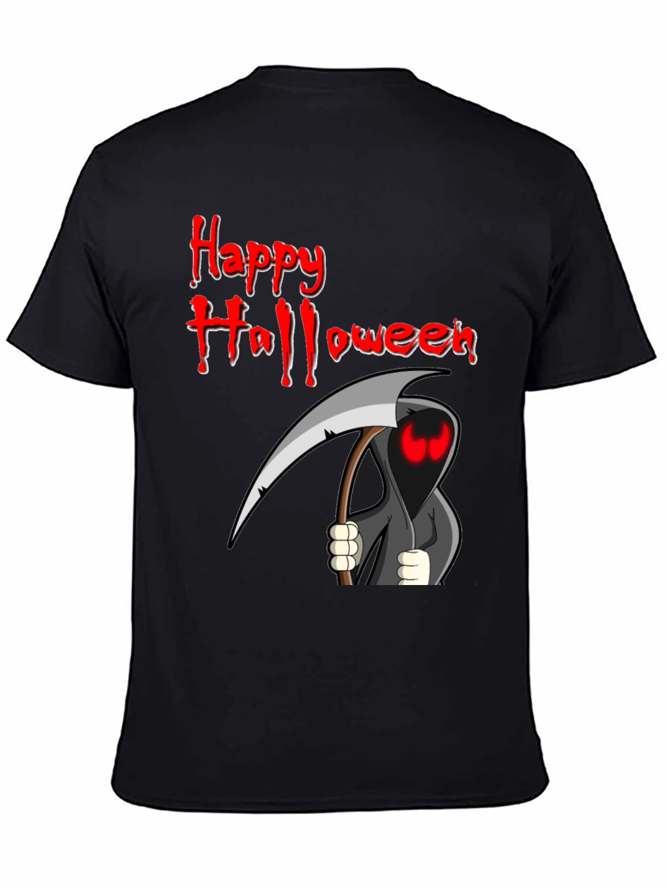 Happy Halloween Grim Reaper Graphic T-Shirt