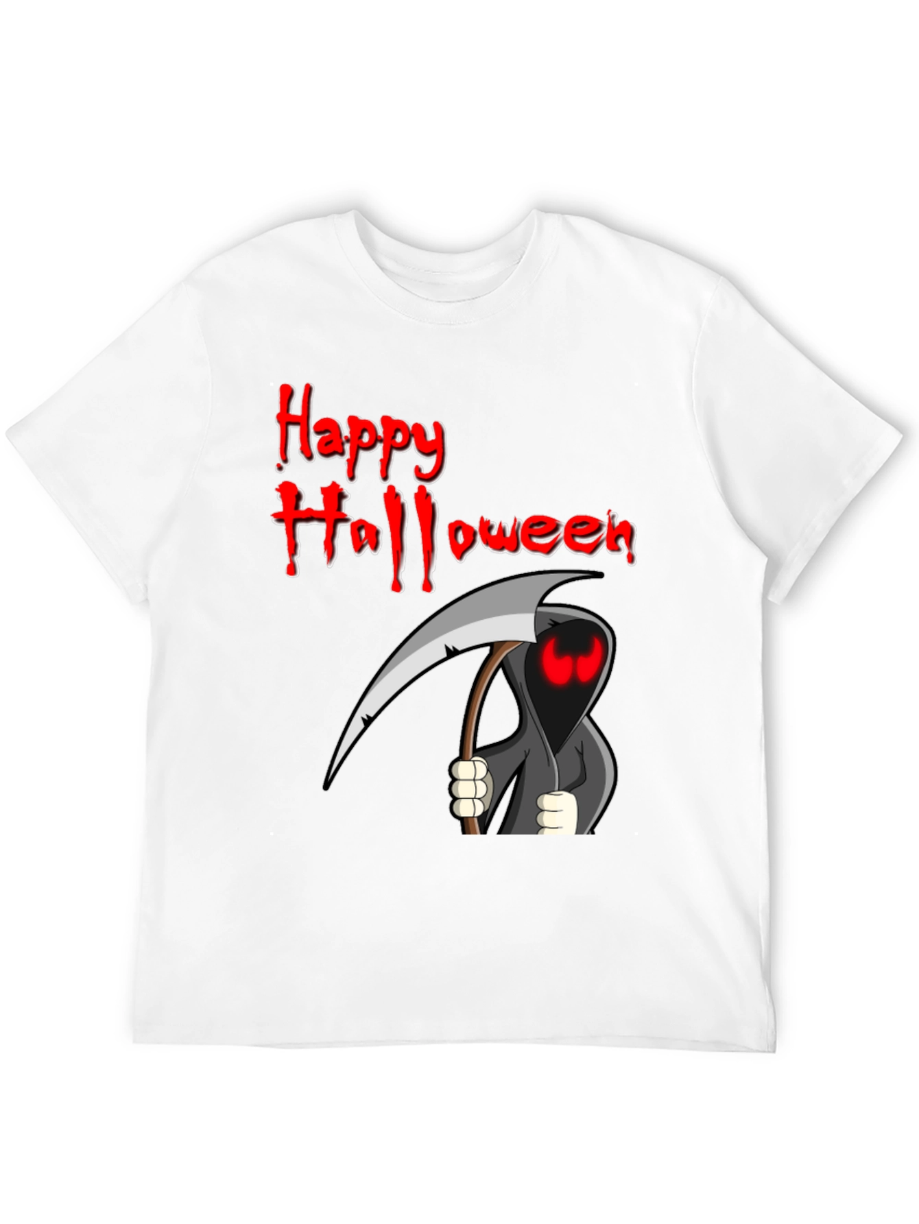 Happy Halloween Grim Reaper Graphic T-Shirt