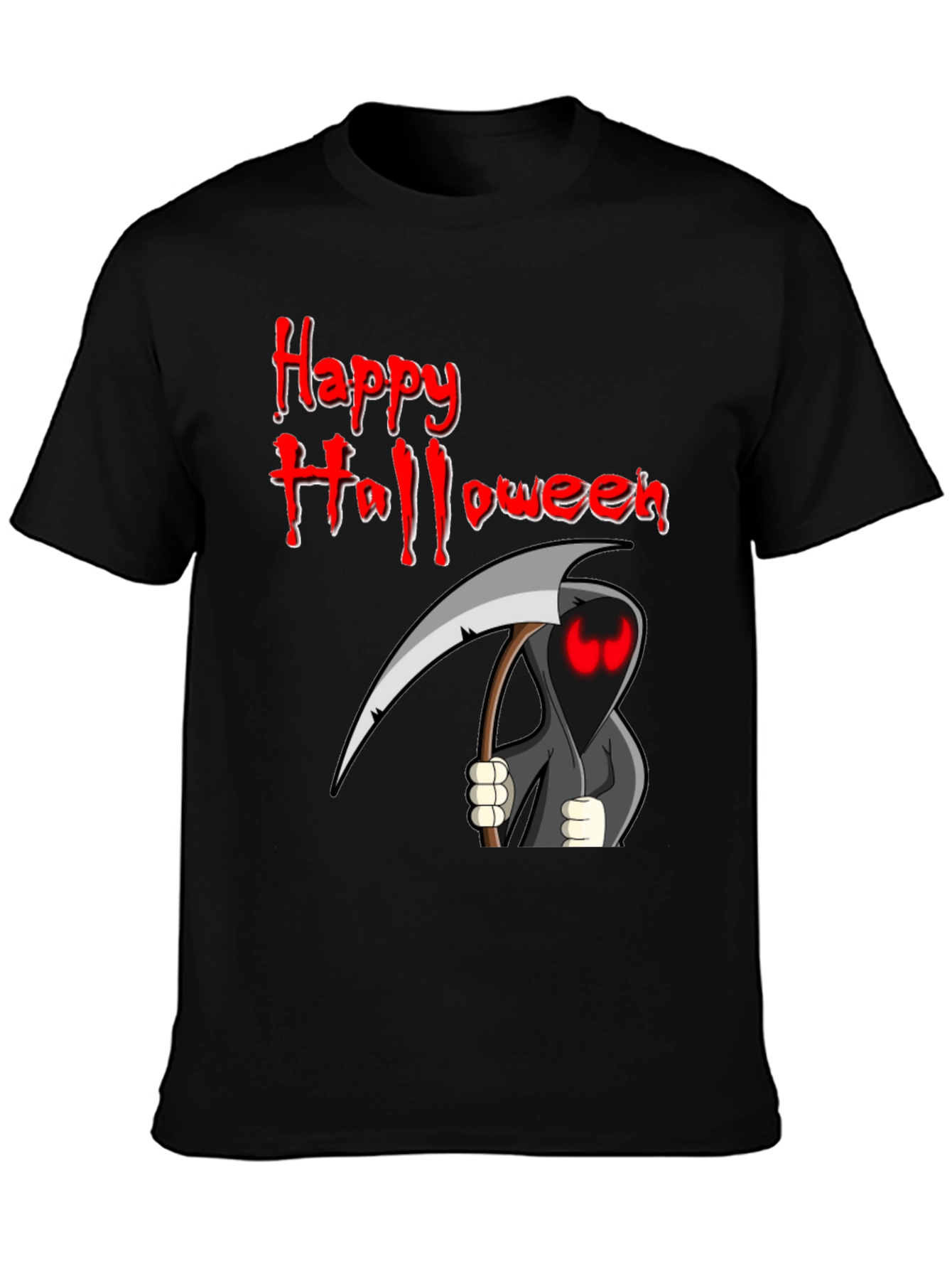 Happy Halloween Grim Reaper Graphic T-Shirt