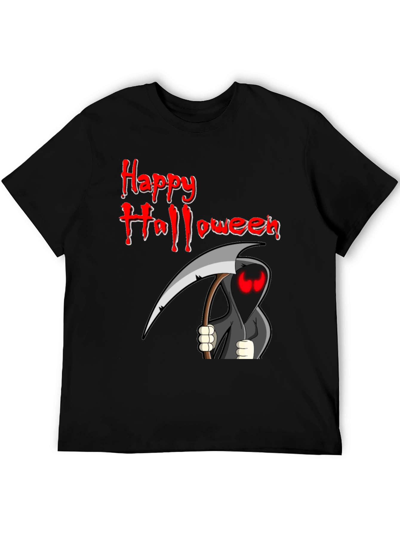 Happy Halloween Grim Reaper Graphic T-Shirt