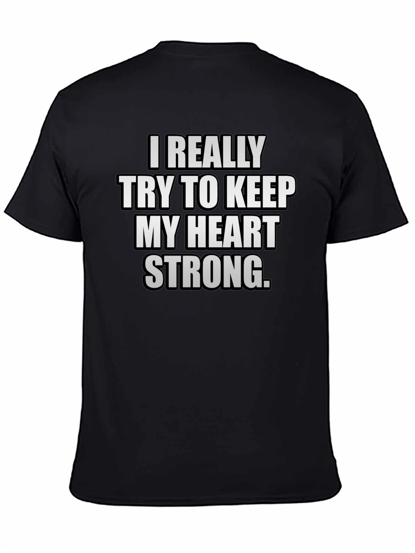 Heart Strong Graphic T-Shirt - Black