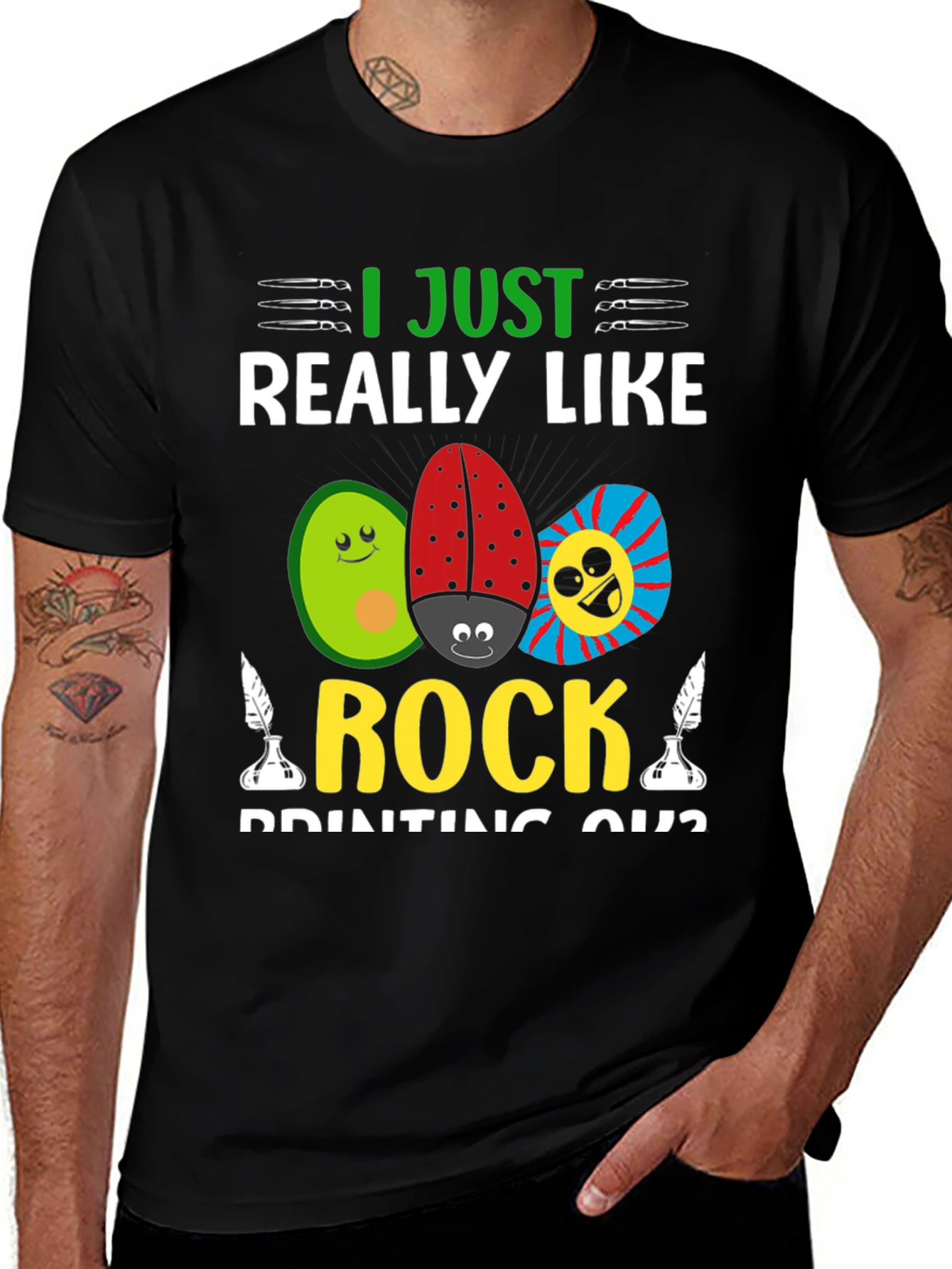 I Just Really Like Rock Painting Shirt