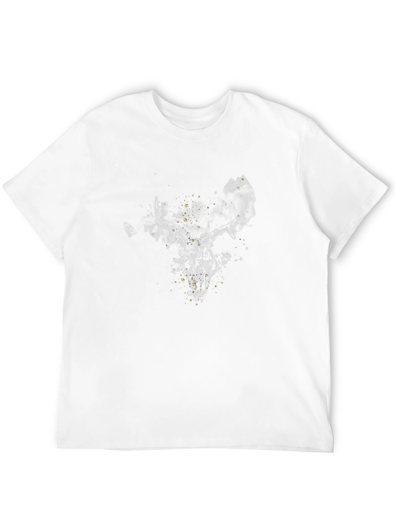 Mens Black T-Shirt with Skull Graphic