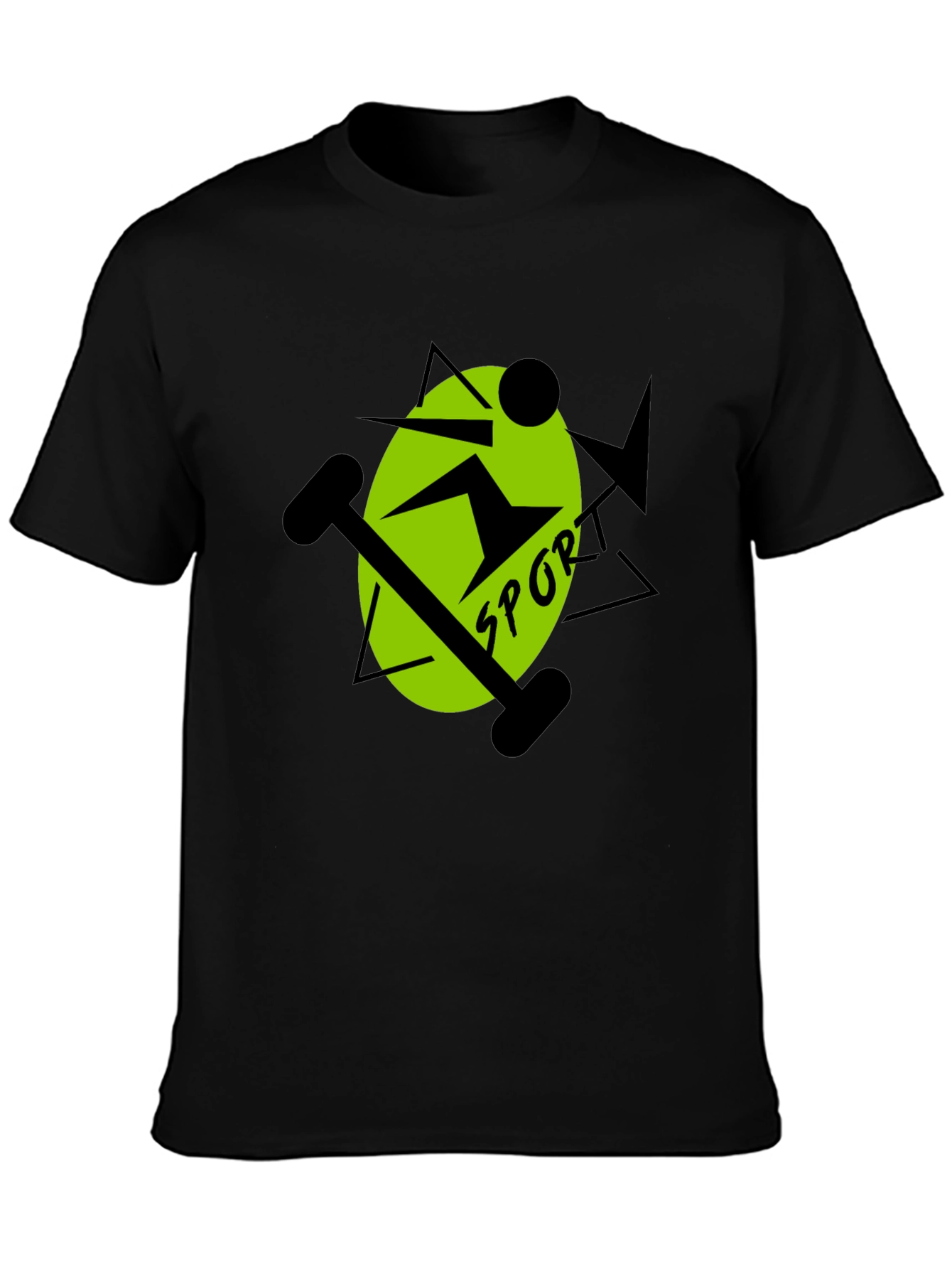Black Sports Graphic T-Shirt