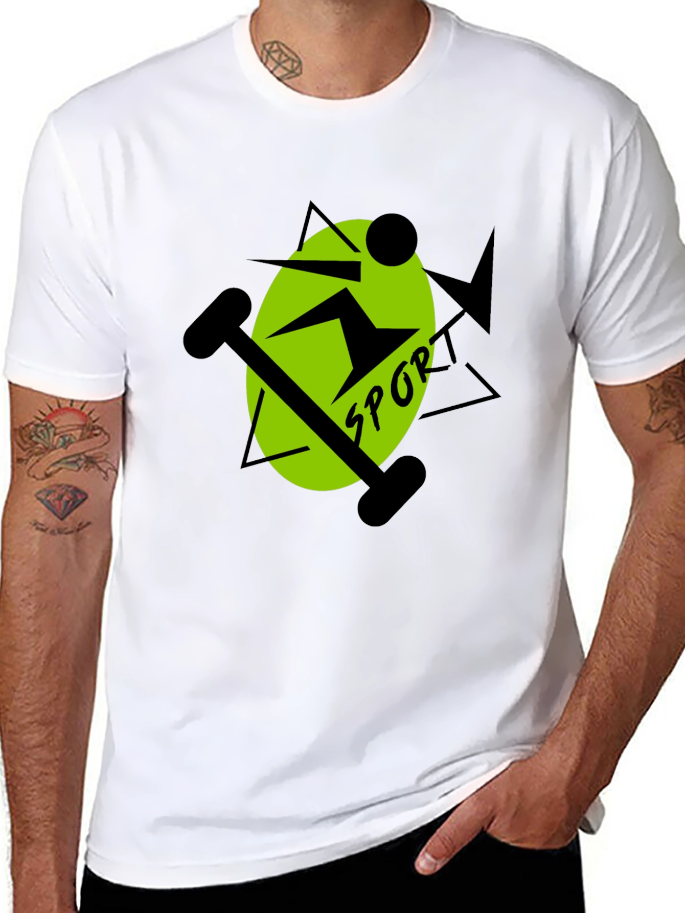 Black Sports Graphic T-Shirt