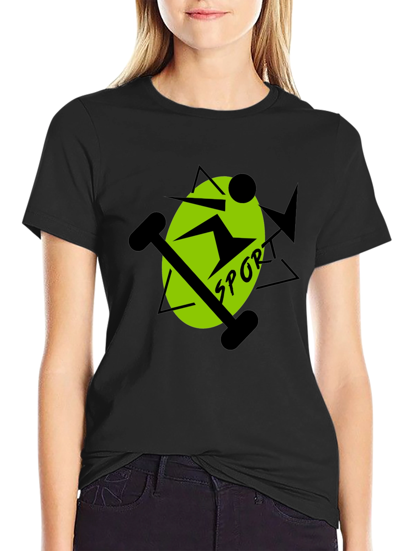 Black Sports Graphic T-Shirt