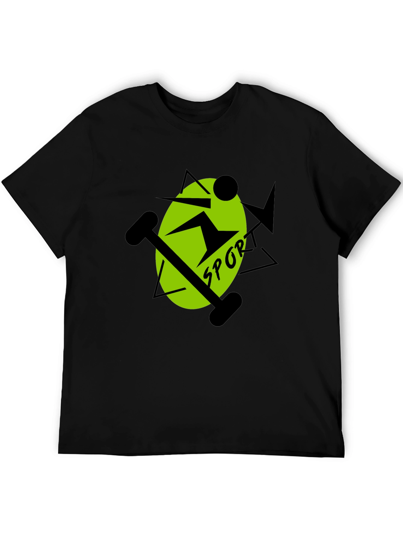 Black Sports Graphic T-Shirt
