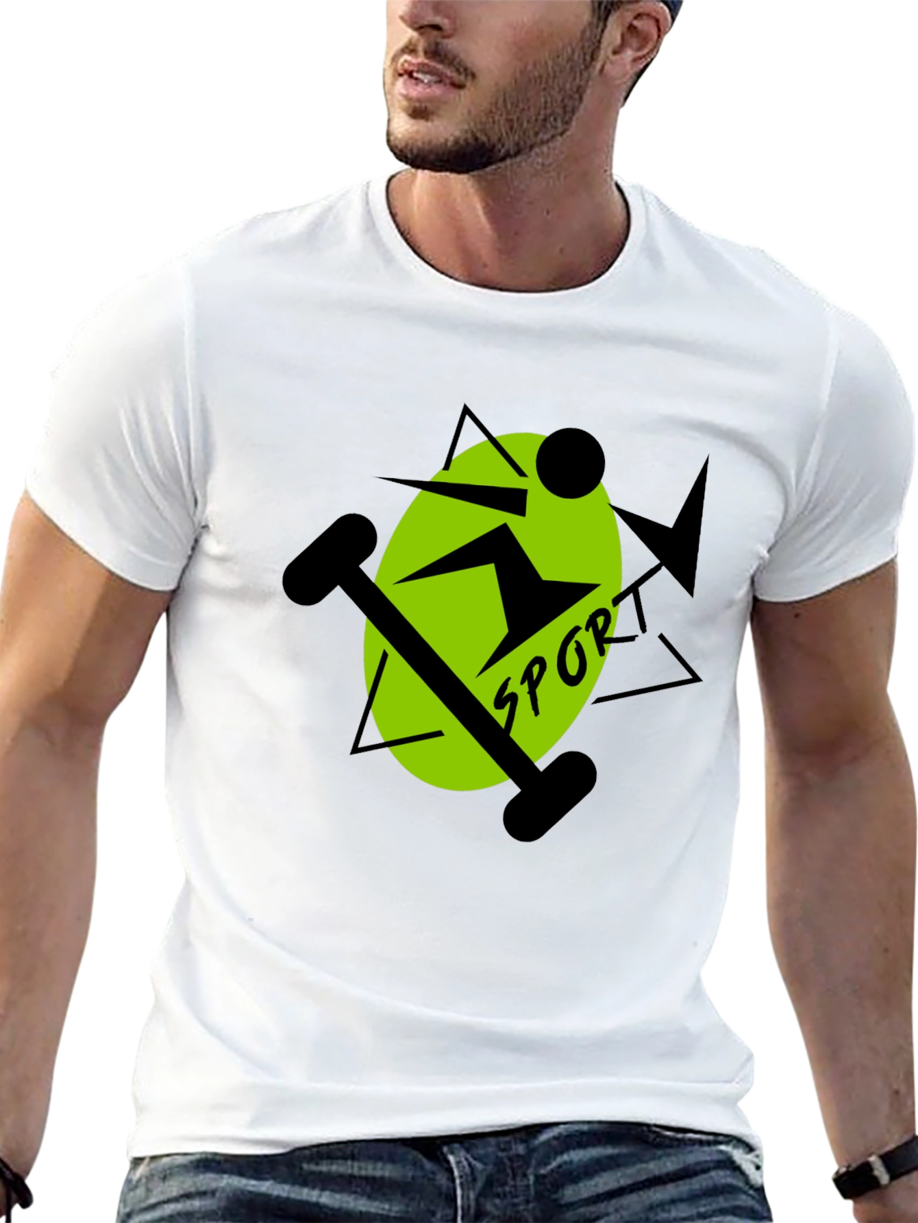Black Sports Graphic T-Shirt
