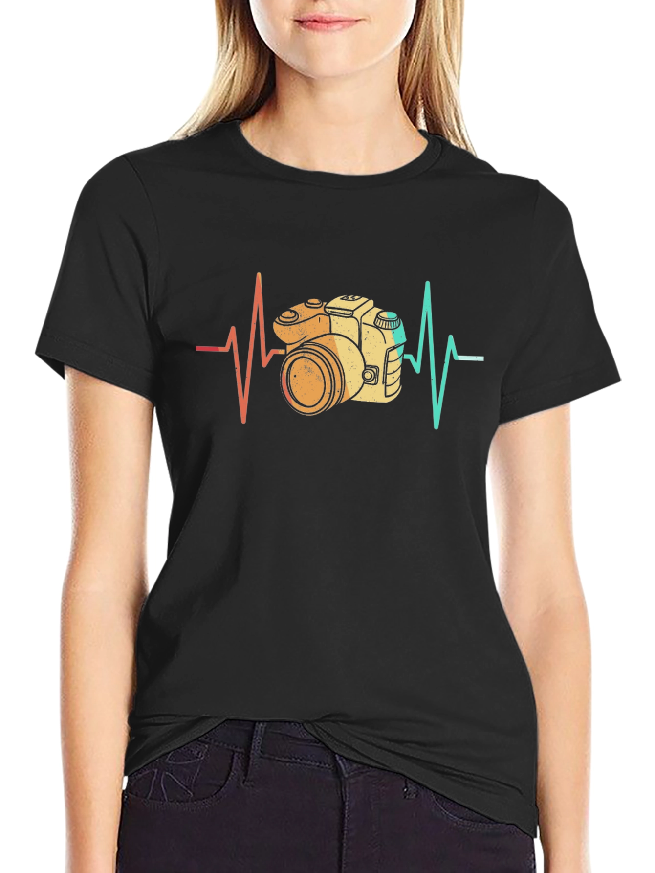 Photographer Heartbeat Graphic T-Shirt
