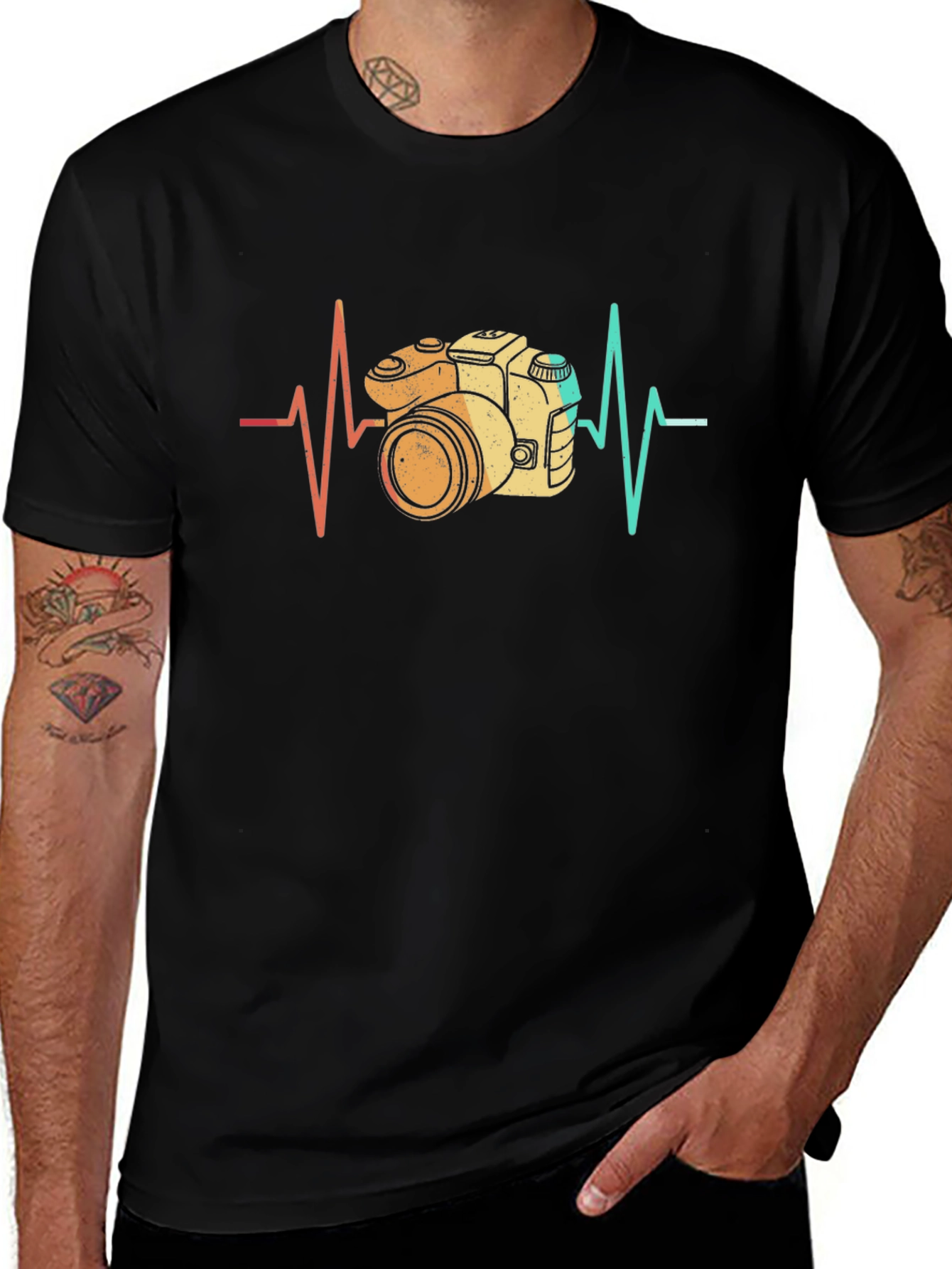 Photographer Heartbeat Graphic T-Shirt