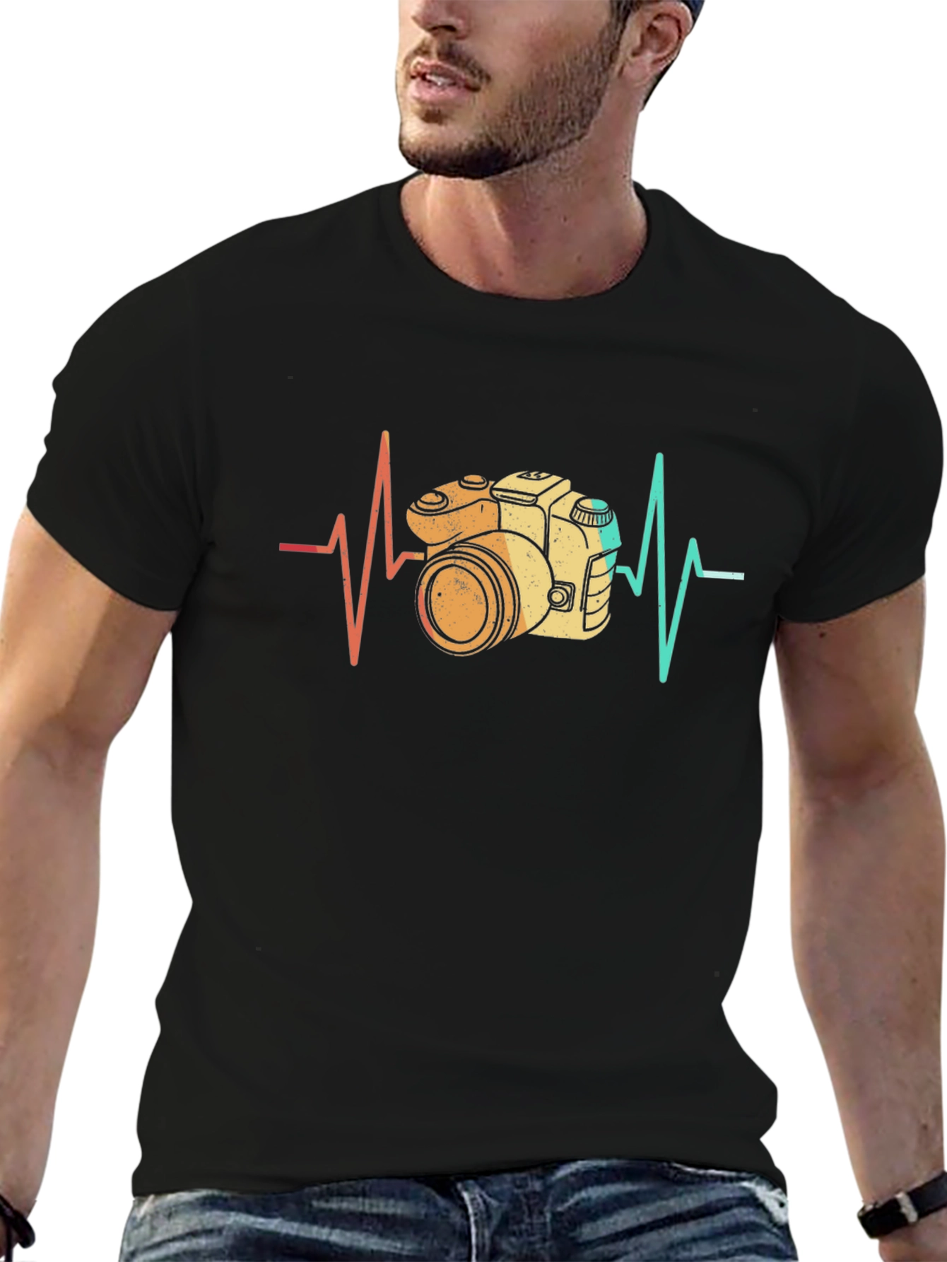 Photographer Heartbeat Graphic T-Shirt