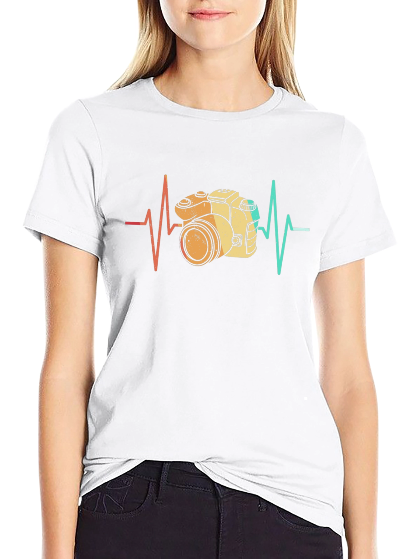 Photographer Heartbeat Graphic T-Shirt