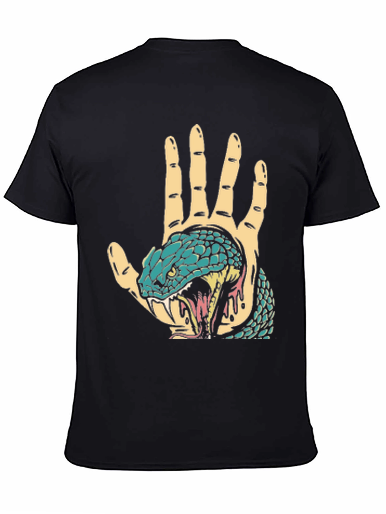 Snake Hand Graphic Tee - Black