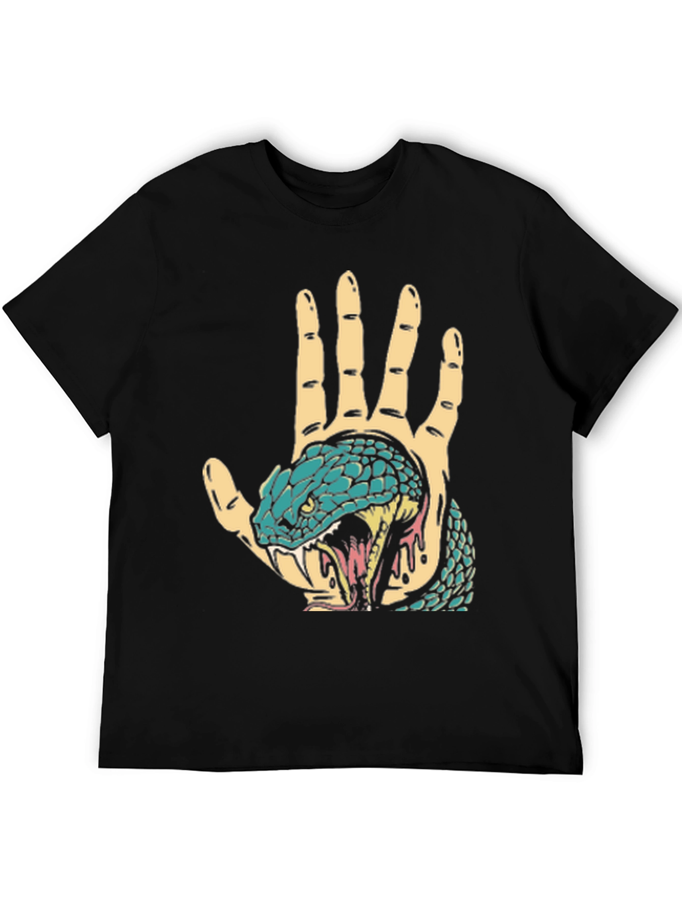 Snake Hand Graphic Tee - Black