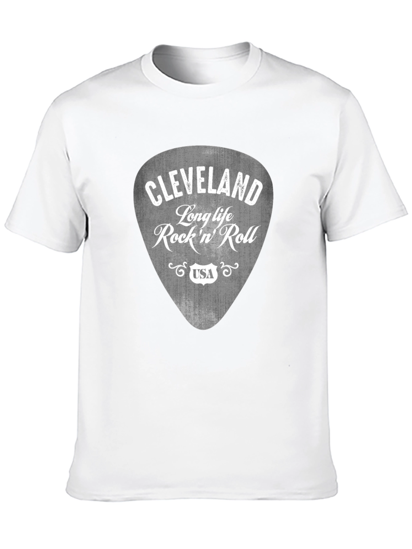 Cleveland Rock n Roll Guitar Pick Graphic T-Shirt
