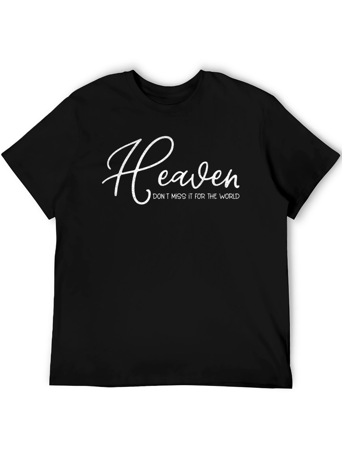 Heaven Slogan Black T-Shirt