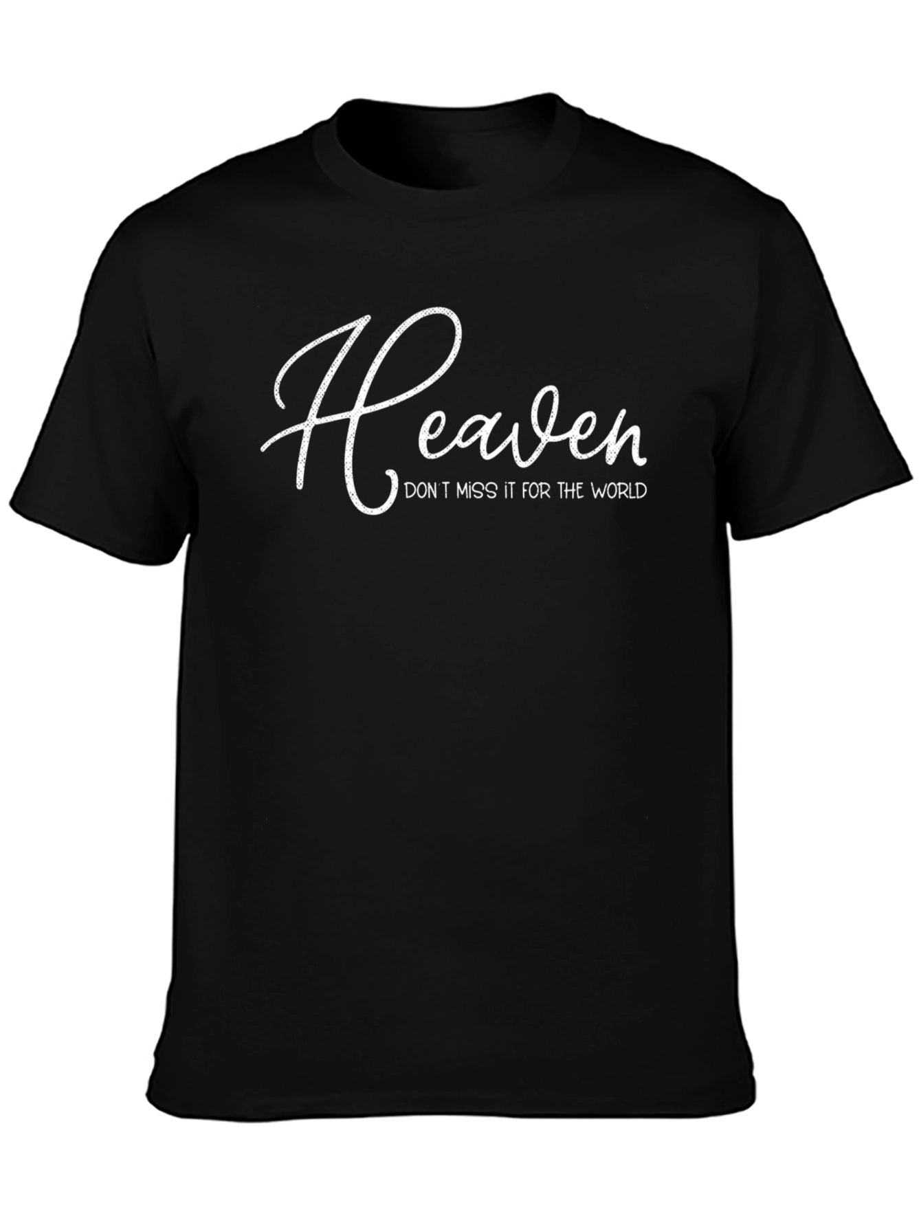 Heaven Slogan Black T-Shirt