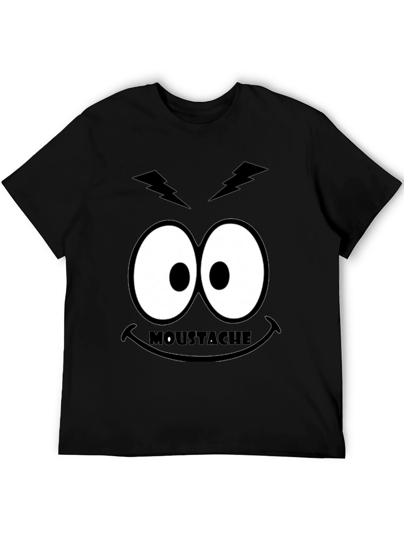 Funny Moustache Eyes Graphic T-Shirt
