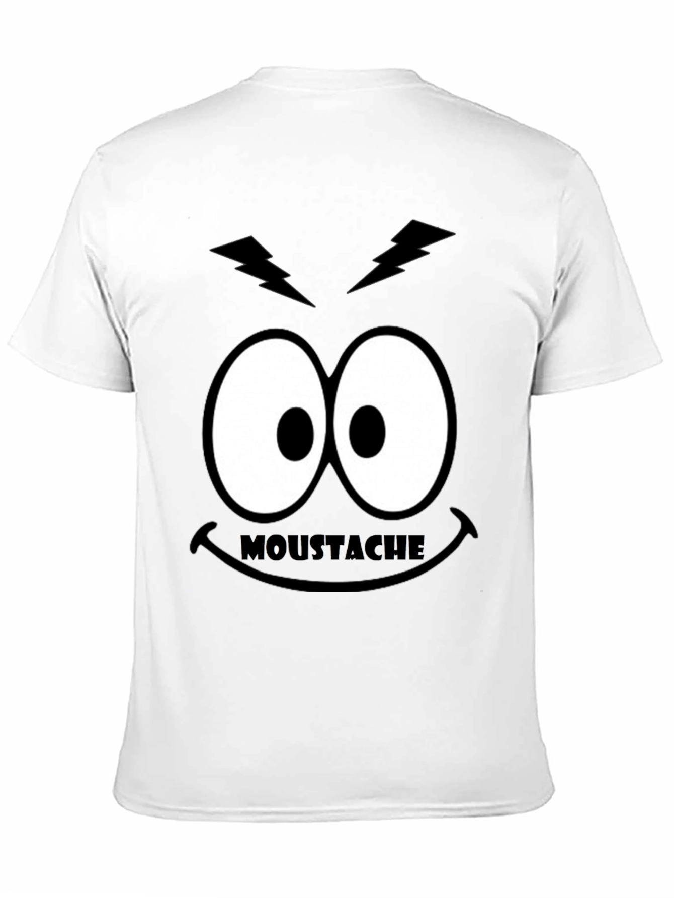 Funny Moustache Eyes Graphic T-Shirt