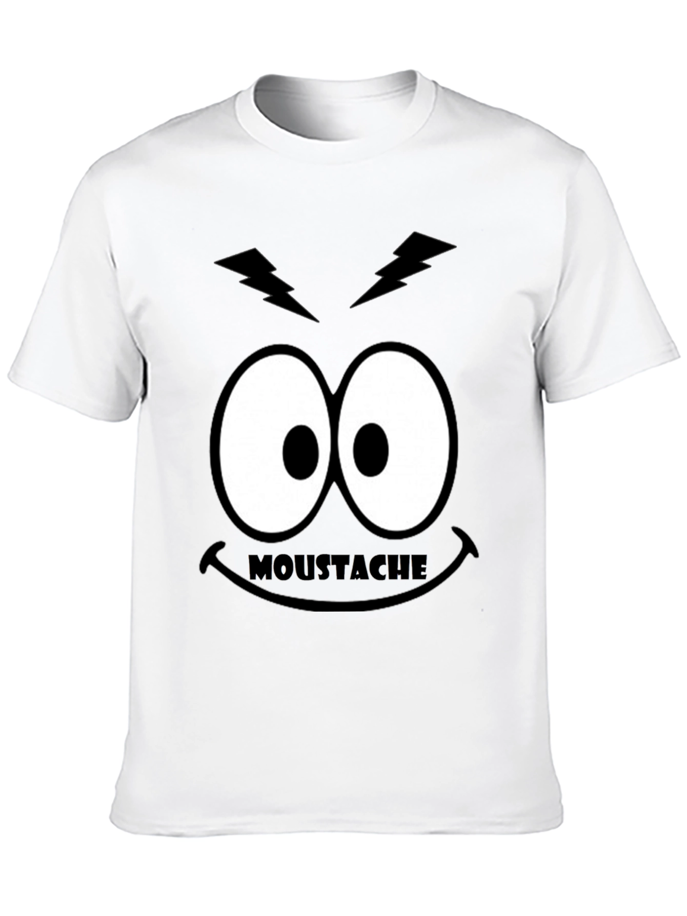 Funny Moustache Eyes Graphic T-Shirt