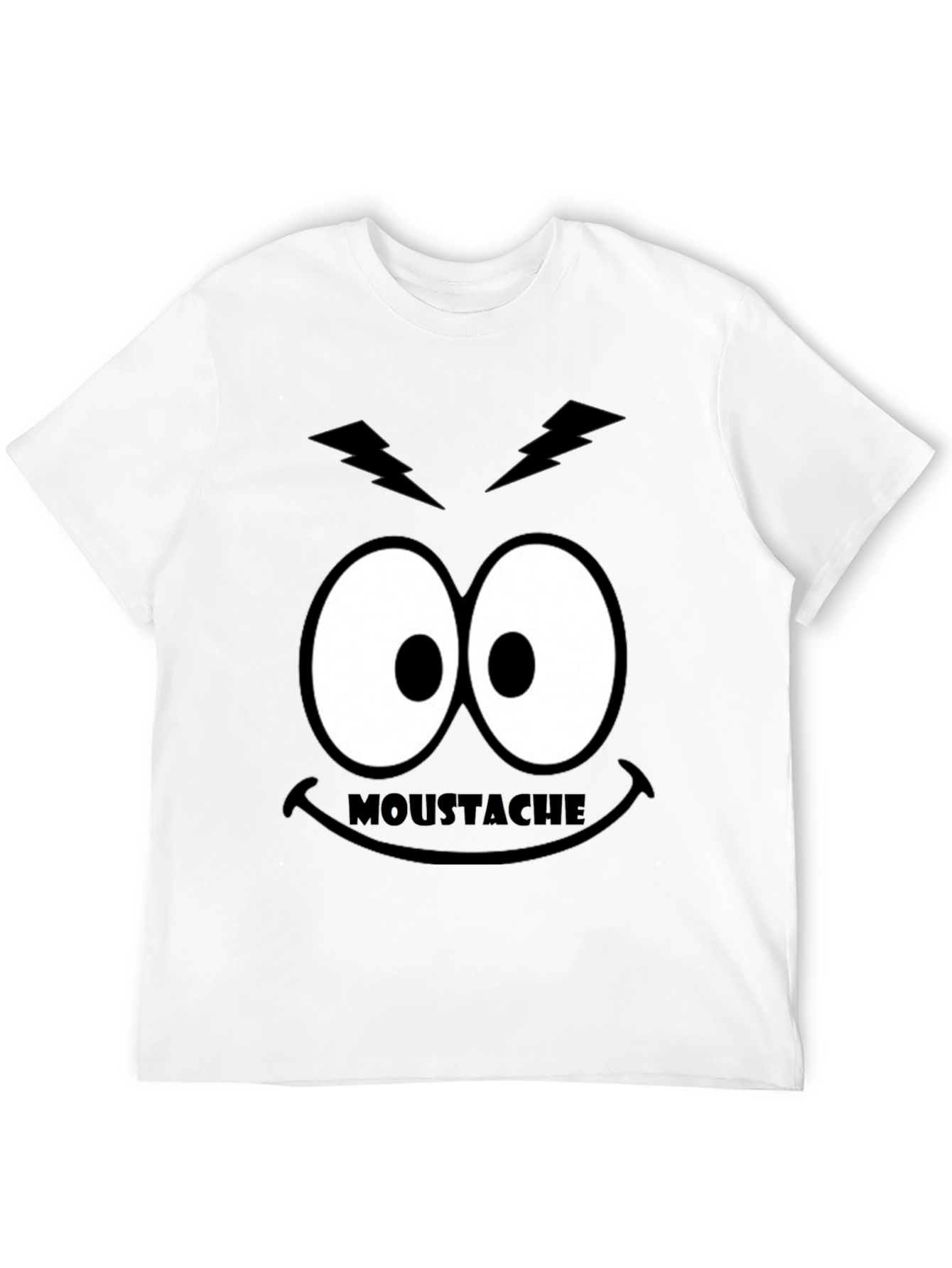 Funny Moustache Eyes Graphic T-Shirt