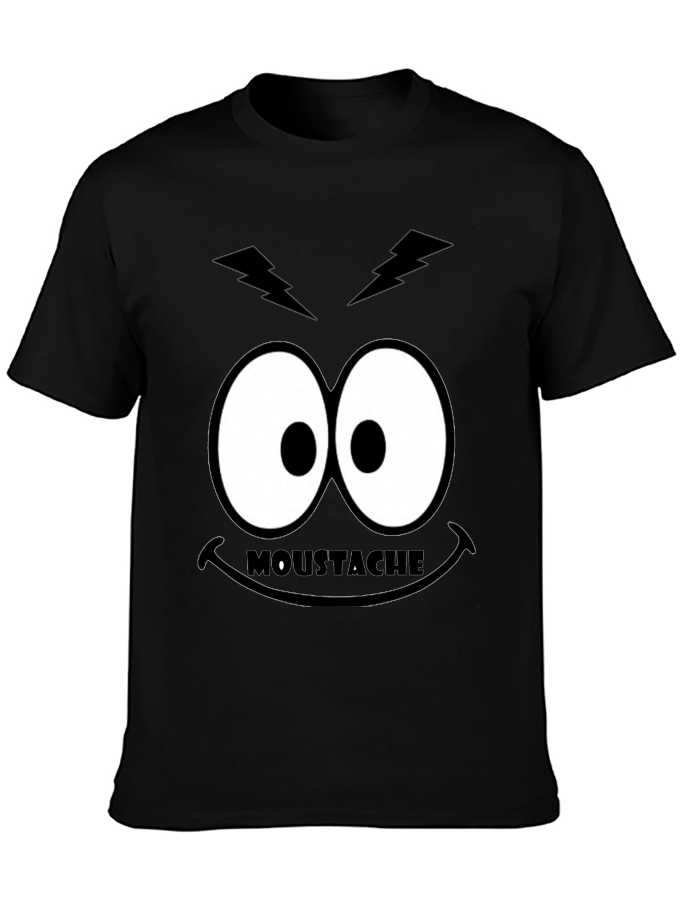 Funny Moustache Eyes Graphic T-Shirt
