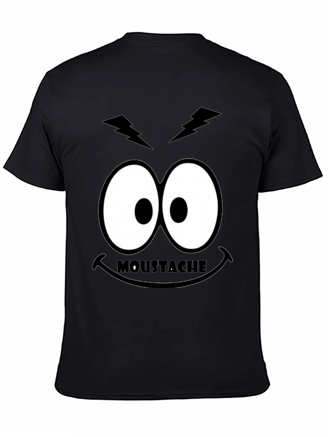 Funny Moustache Eyes Graphic T-Shirt