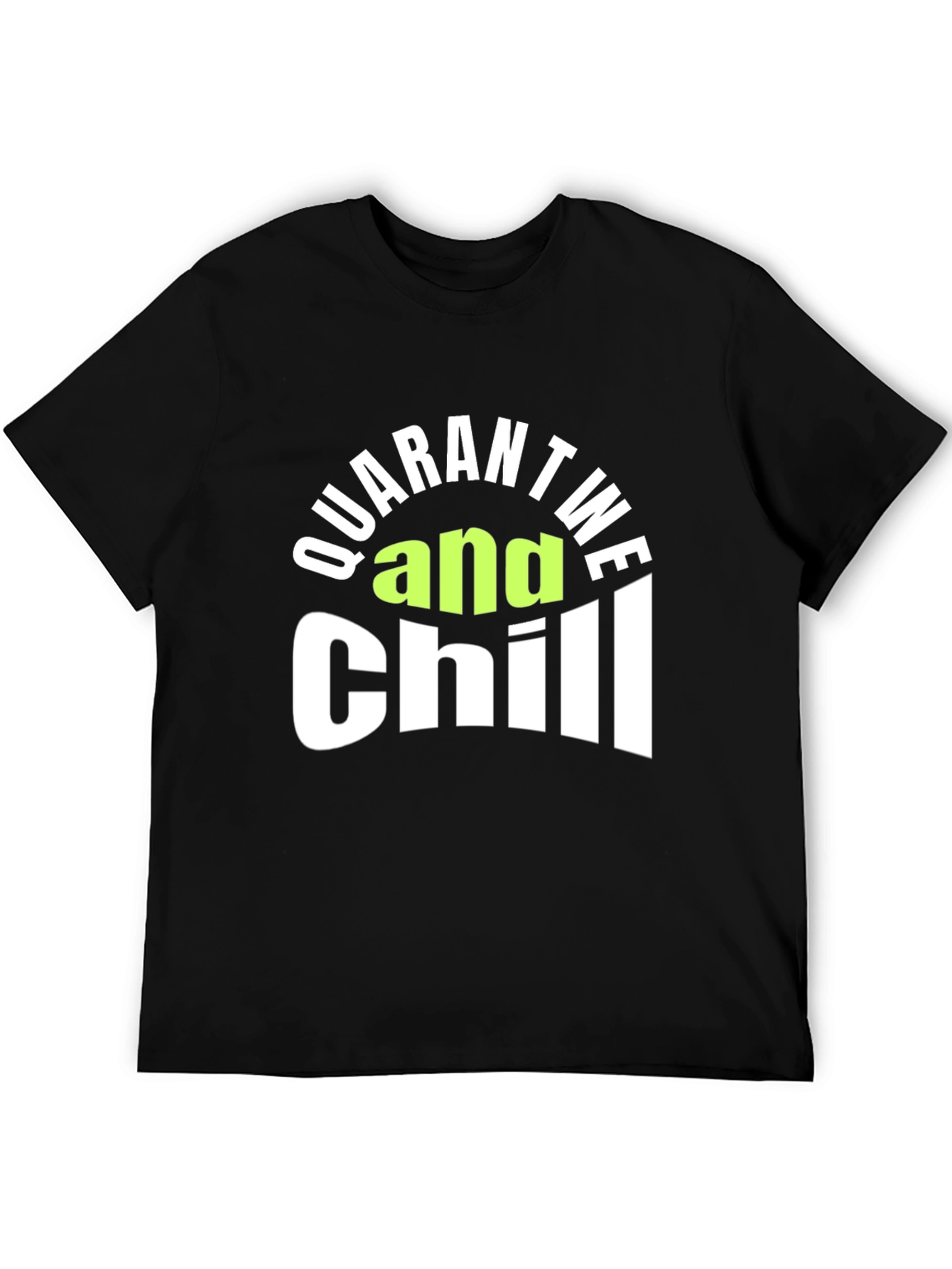 Quarantine and Chill Graphic Tee - Black