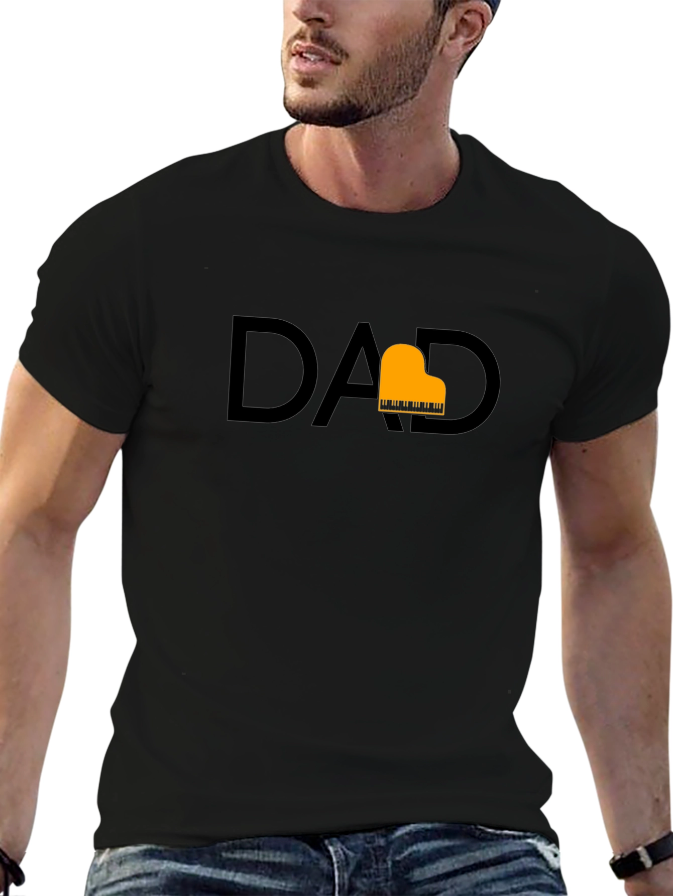 Piano Dad T-Shirt - Stylish Musician Father Tee