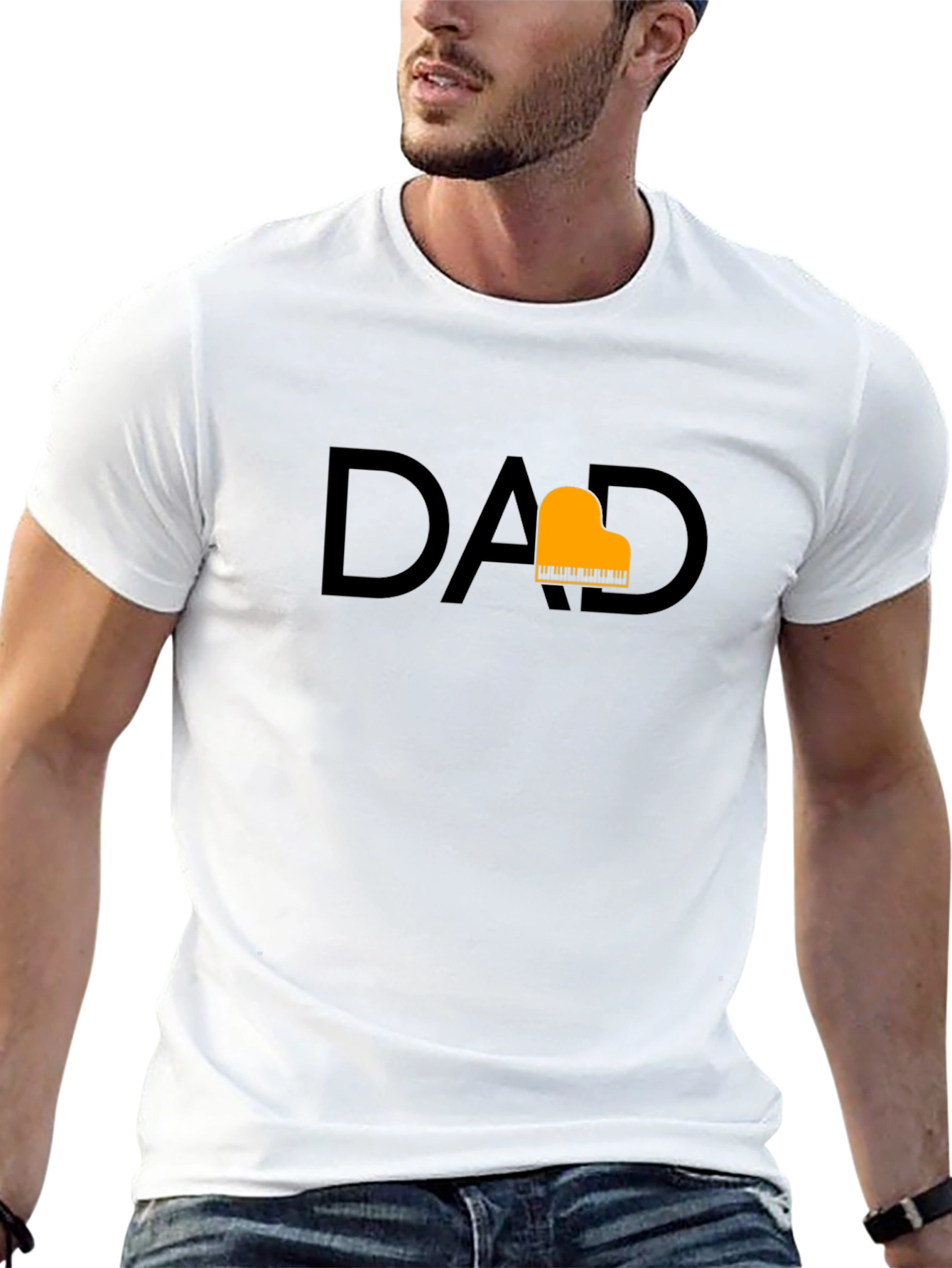 Piano Dad T-Shirt - Stylish Musician Father Tee